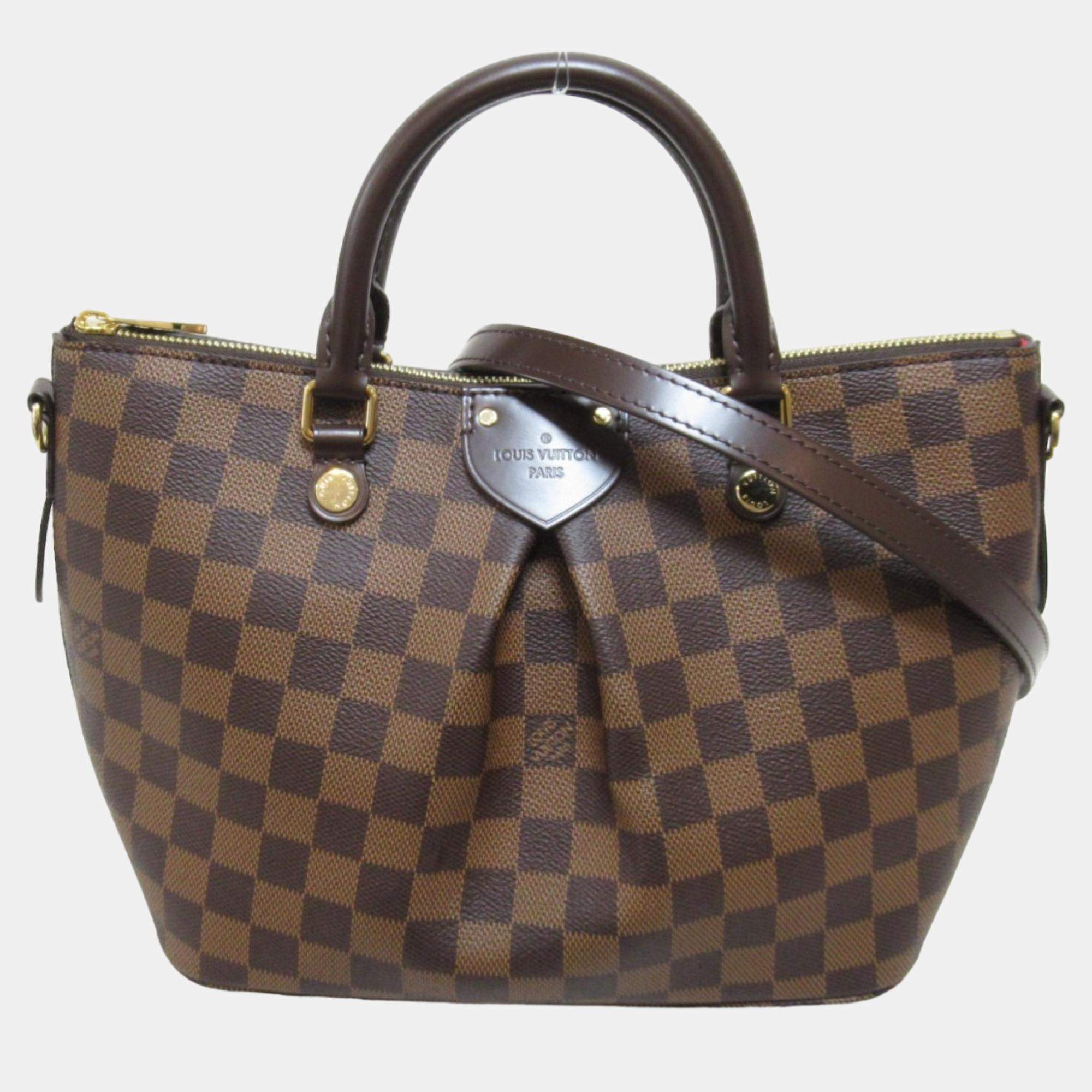 LOUIS VUITTON Siena PM Damier Ebene Shoulder Bag Brown