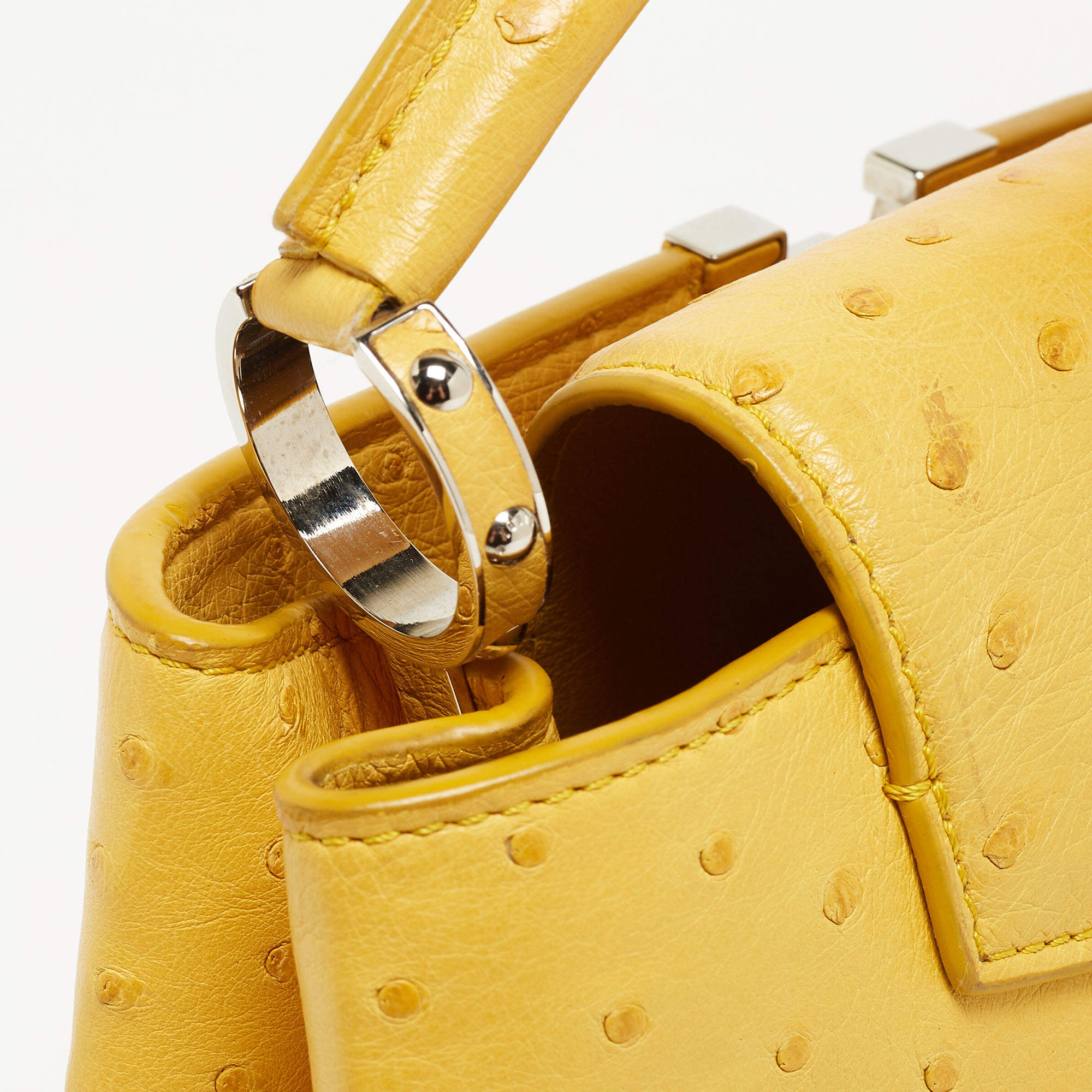 Louis Vuitton Ostrich Capucines BB - Yellow Handle Bags, Handbags -  LOU613477
