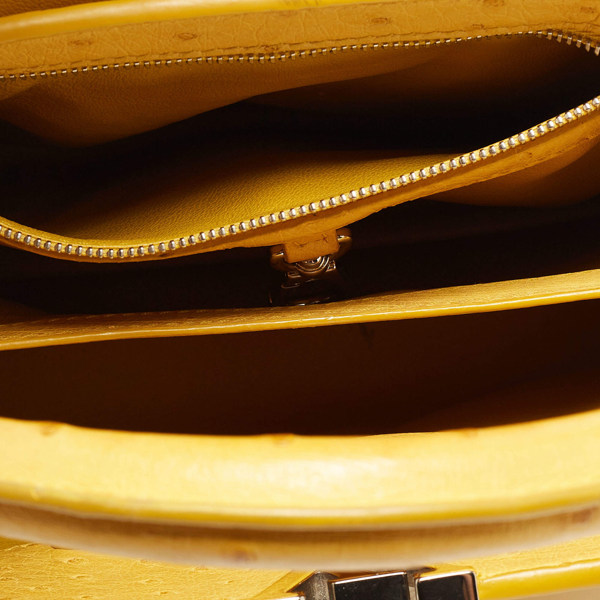 Capucines ostrich handbag Louis Vuitton Yellow in Ostrich - 36431888