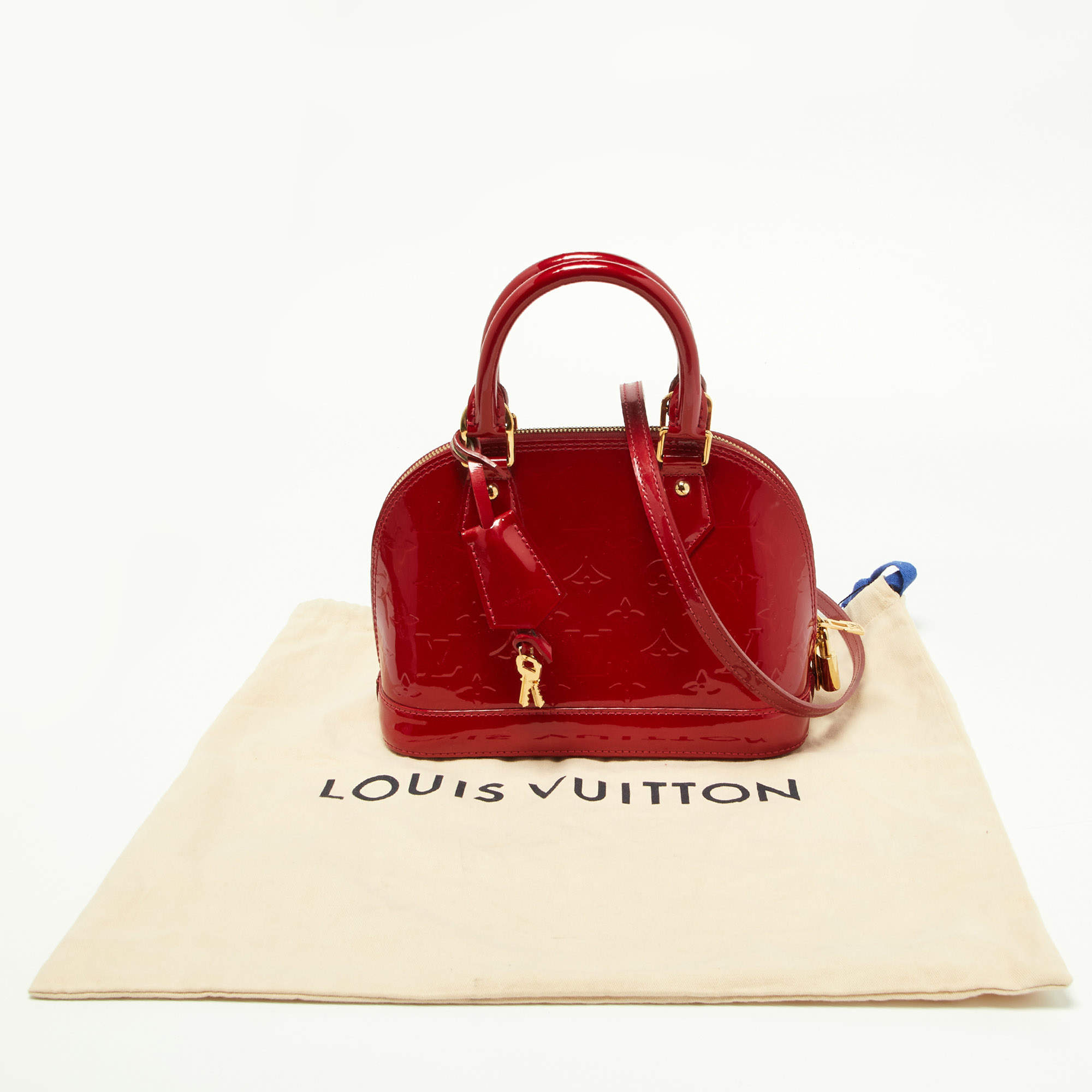 Louis Vuitton Rose Indian Monogram Vernis Alma Bb Bag