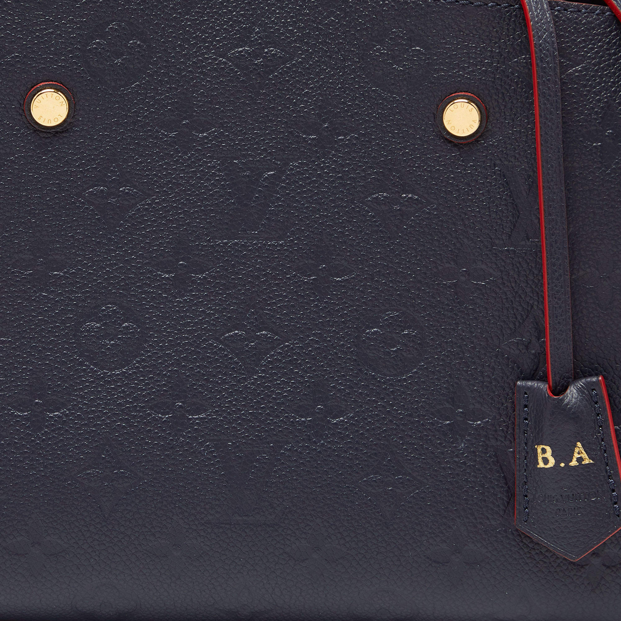 Montaigne leather handbag Louis Vuitton Burgundy in Leather - 36654156