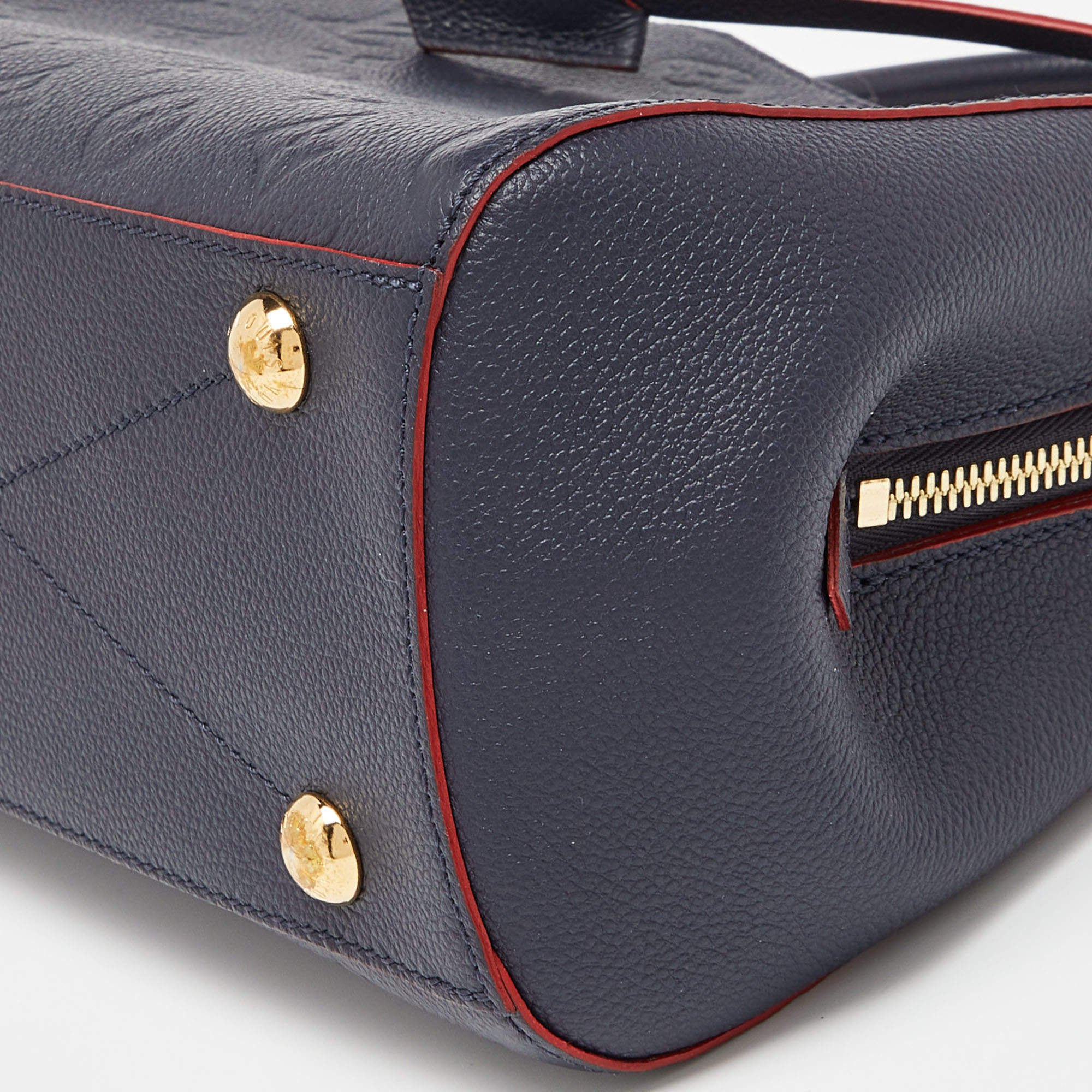 Louis Vuitton Marine Rouge Monogram Empreinte leather 'Sac Montagne BB'  Tote Shoulder Bag Schultertasche Sac Navy