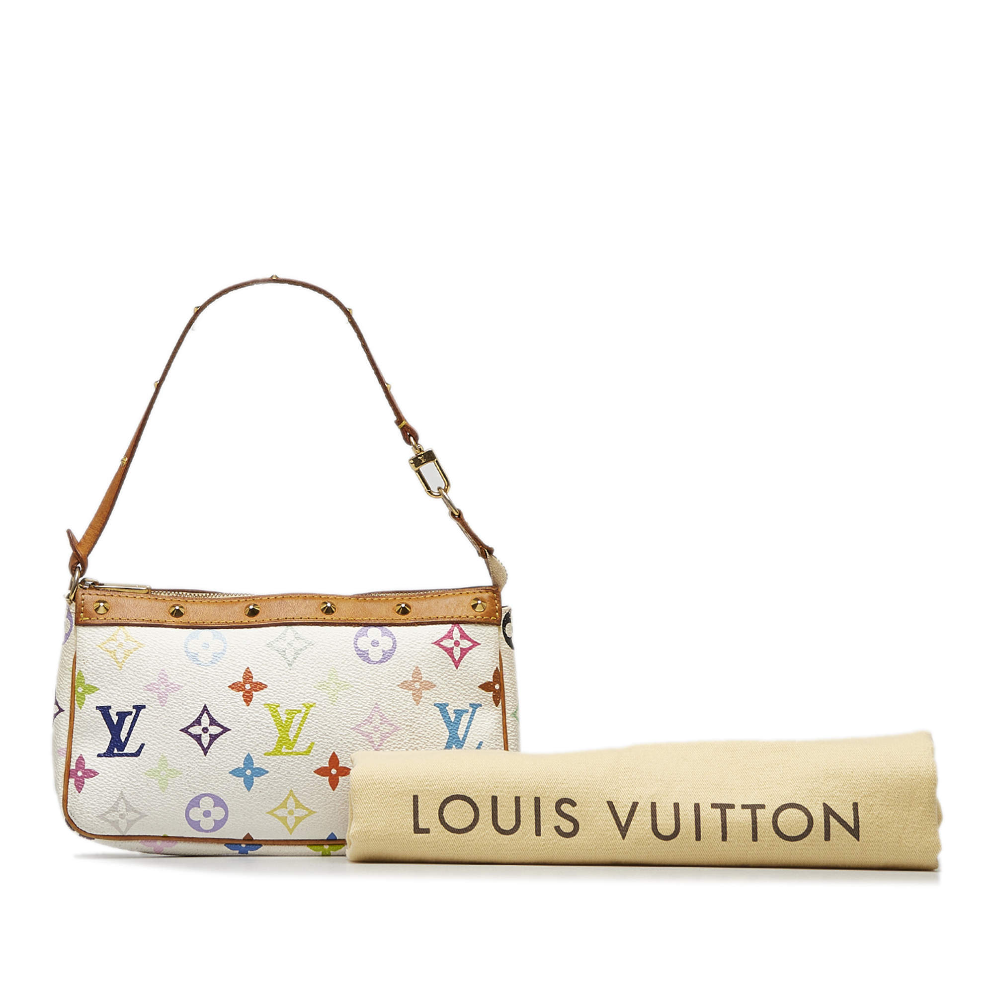 Louis Vuitton White Monogram Multicolore Pochette Accessoires Louis Vuitton