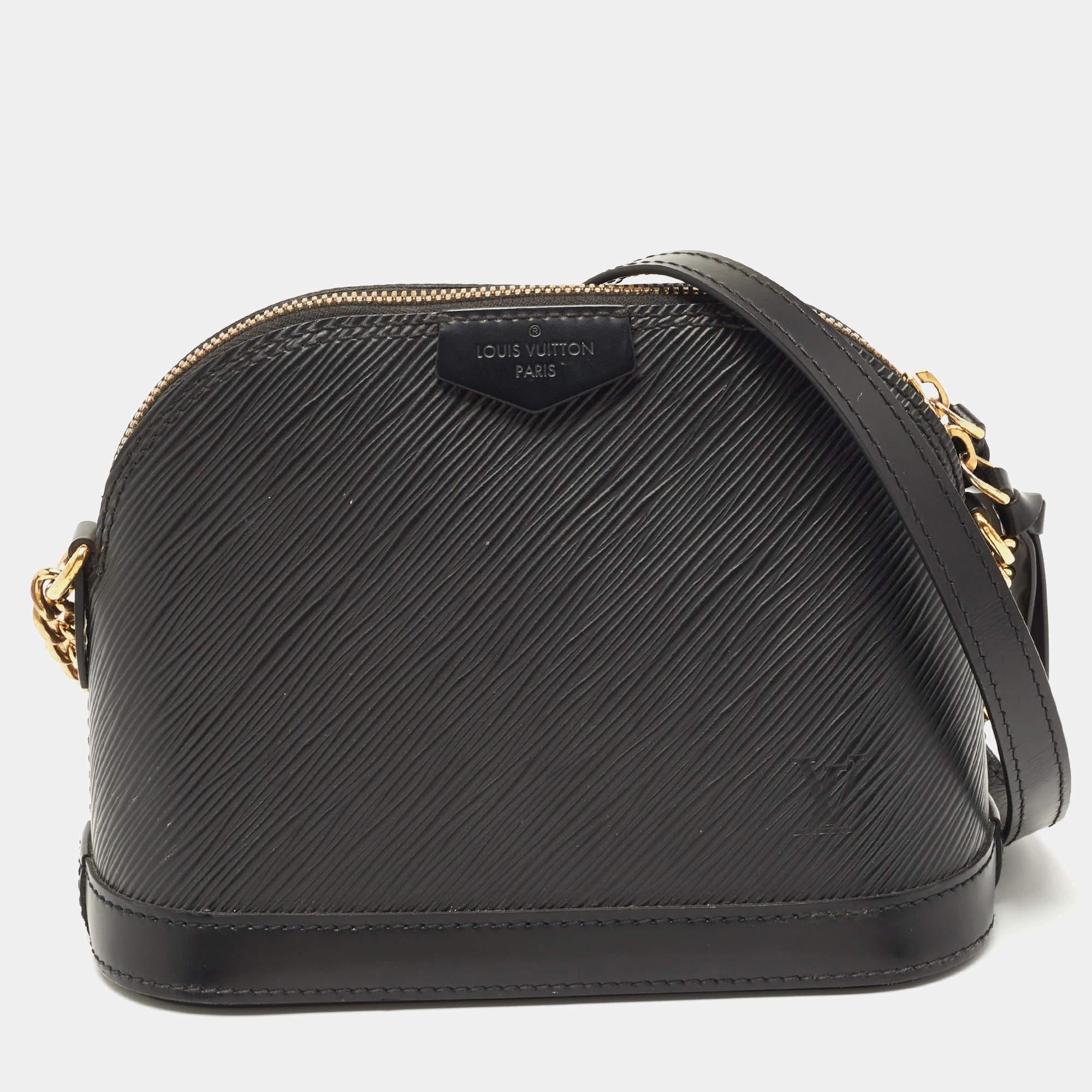 Pre Owned Louis Vuitton Black Epi Leather Mini Alma Bag