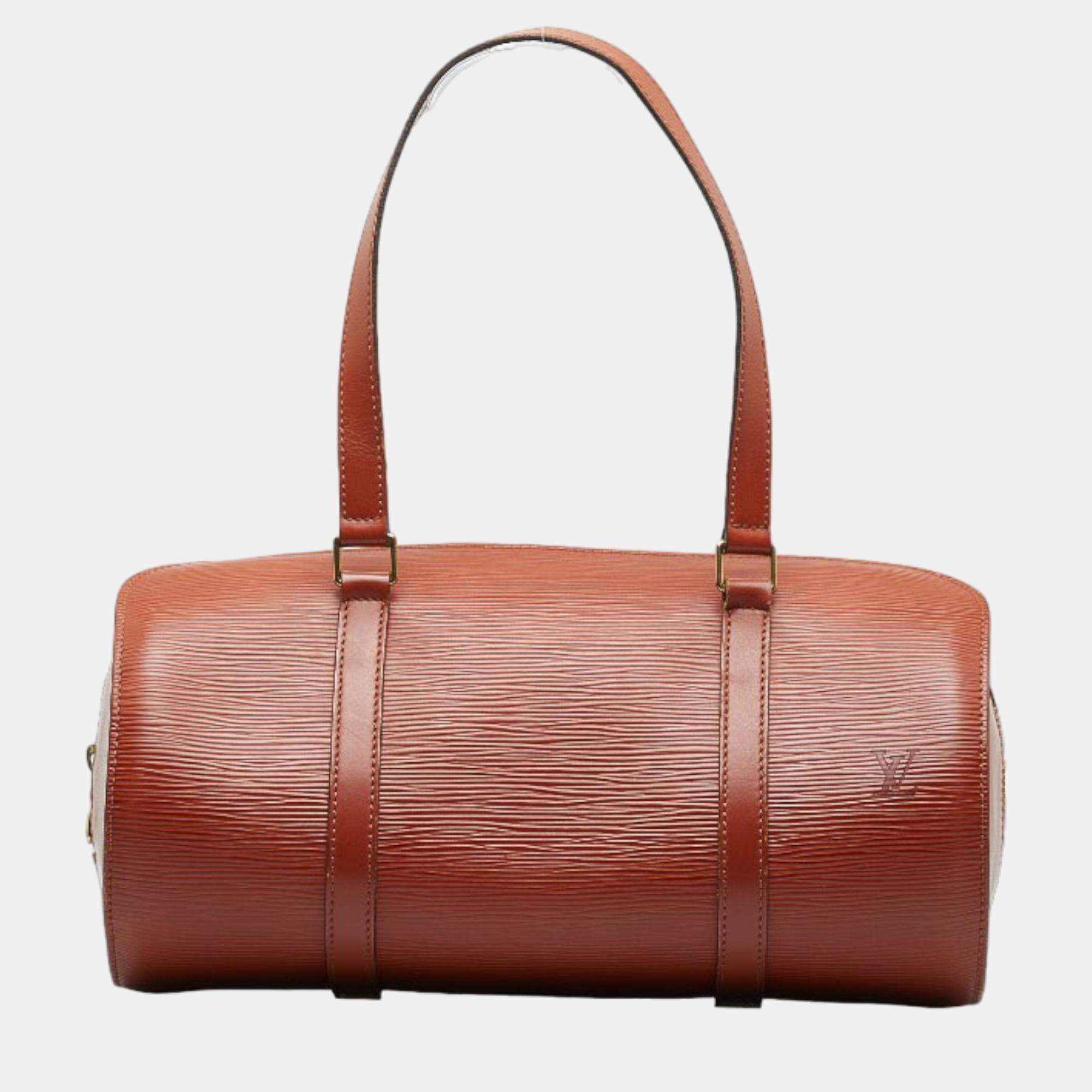 Vintage Louis Vuitton Soufflot Red Epi Leather Ladies Handbags