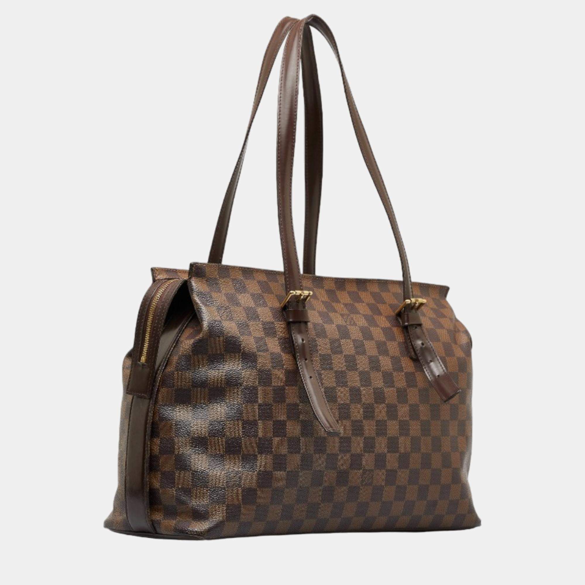 Louis Vuitton Damier Ebene Chelsea Tote - Brown Shoulder Bags