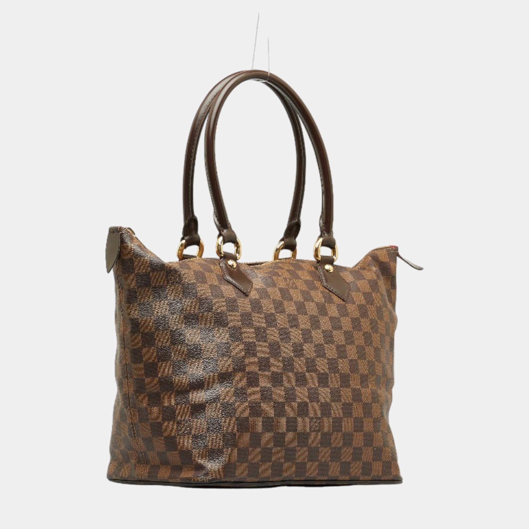 Louis+Vuitton+Saleya+Tote+MM+Brown+Canvas for sale online