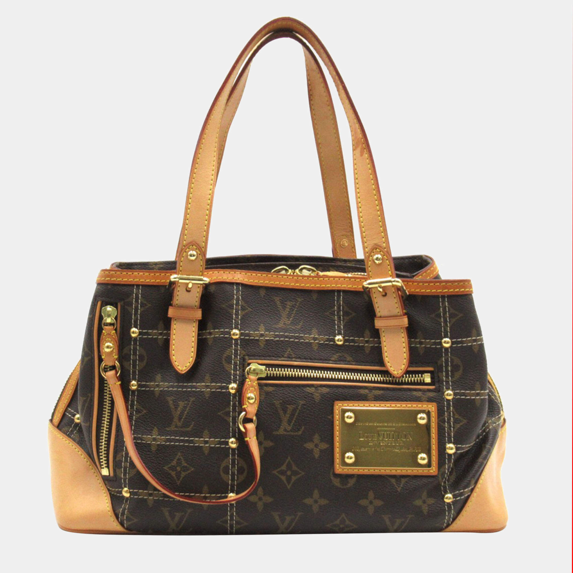 Louis Vuitton Monogram Pochette Riveting Bag - Brown Mini Bags