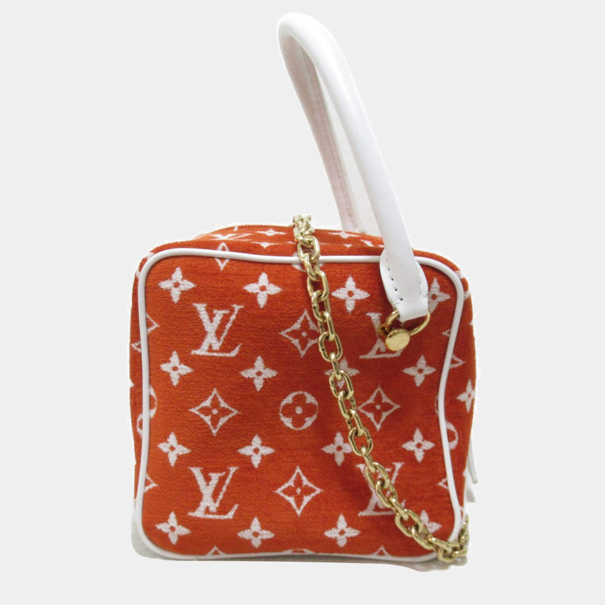 Louis Vuitton Red Canvas Monogram New Square H27 Top Handle Bag