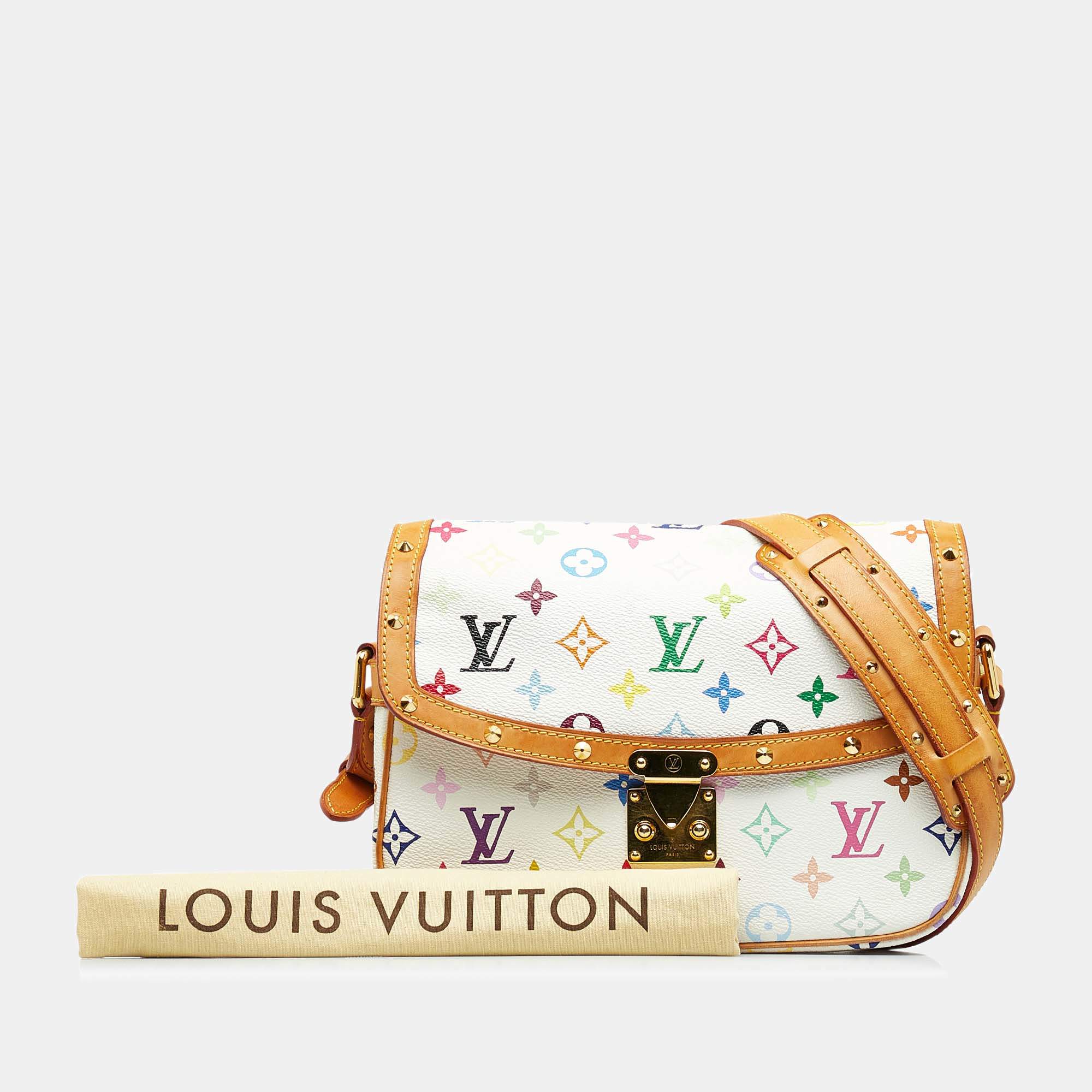 Louis Vuitton  Sologne Multicolored Monogram on White Crossbody