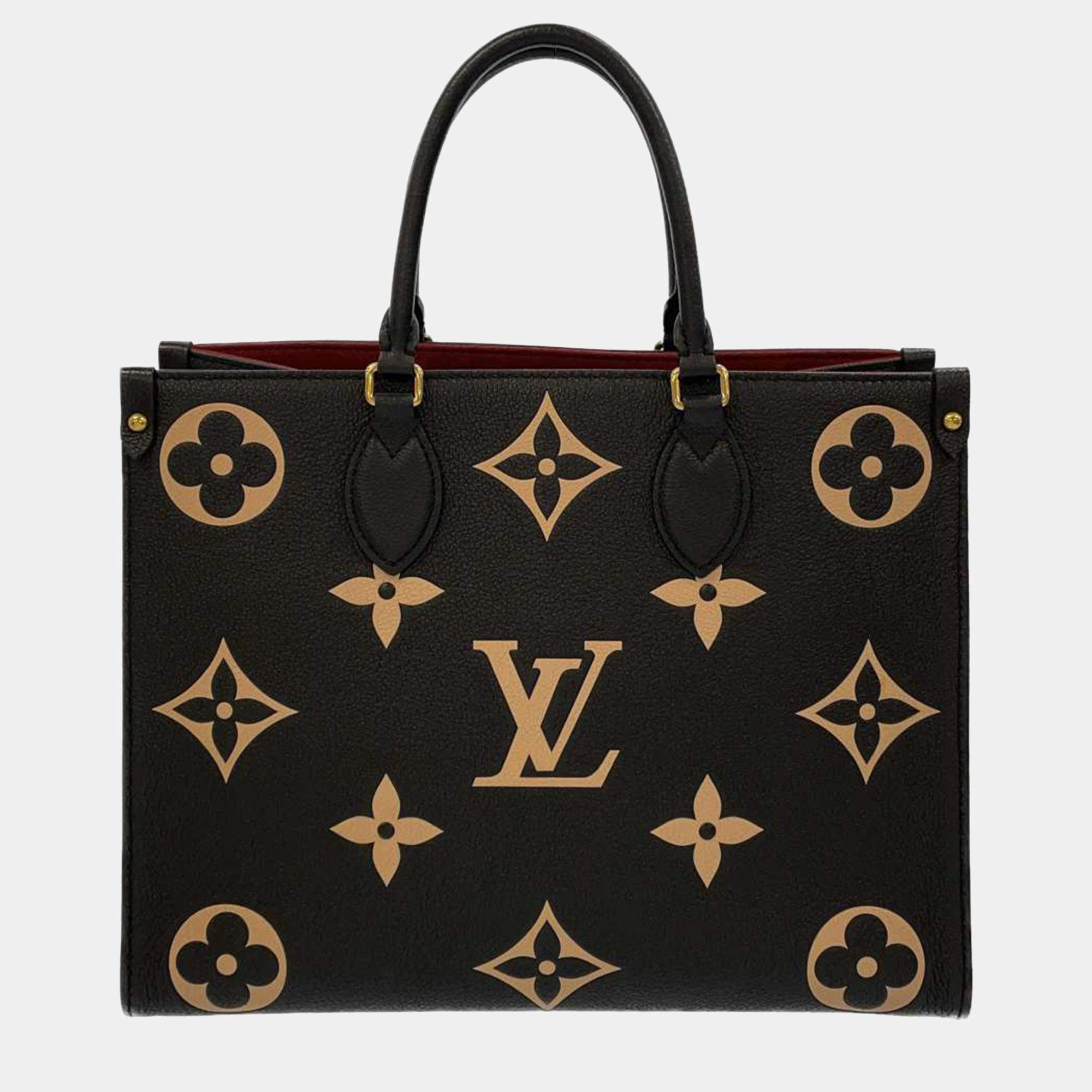 Louis Vuitton Onthego GM Bicolore Black Beige Monogram Empreinte