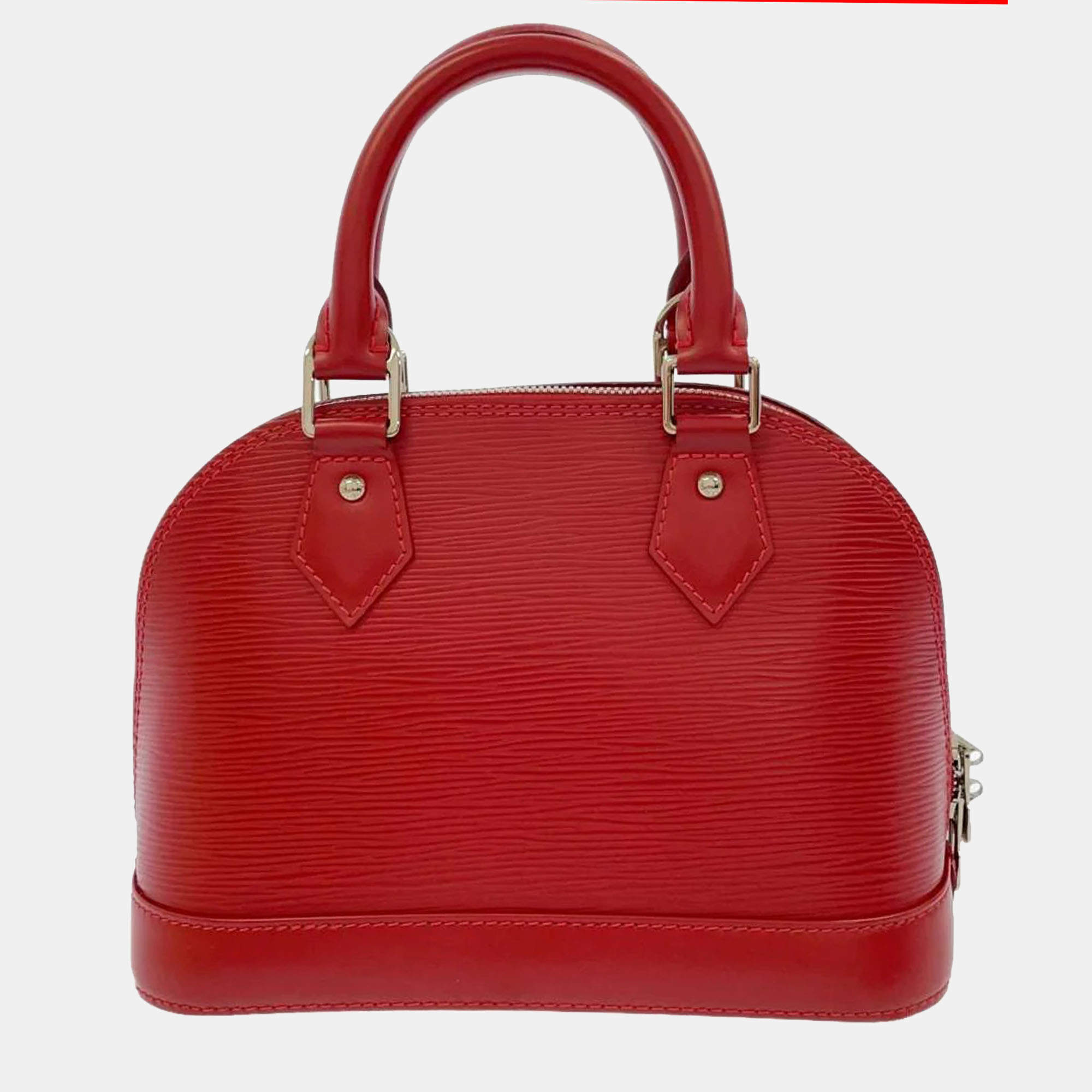 Louis Vuitton Red Epi Leather Alma BB Top Handle Bag Louis Vuitton