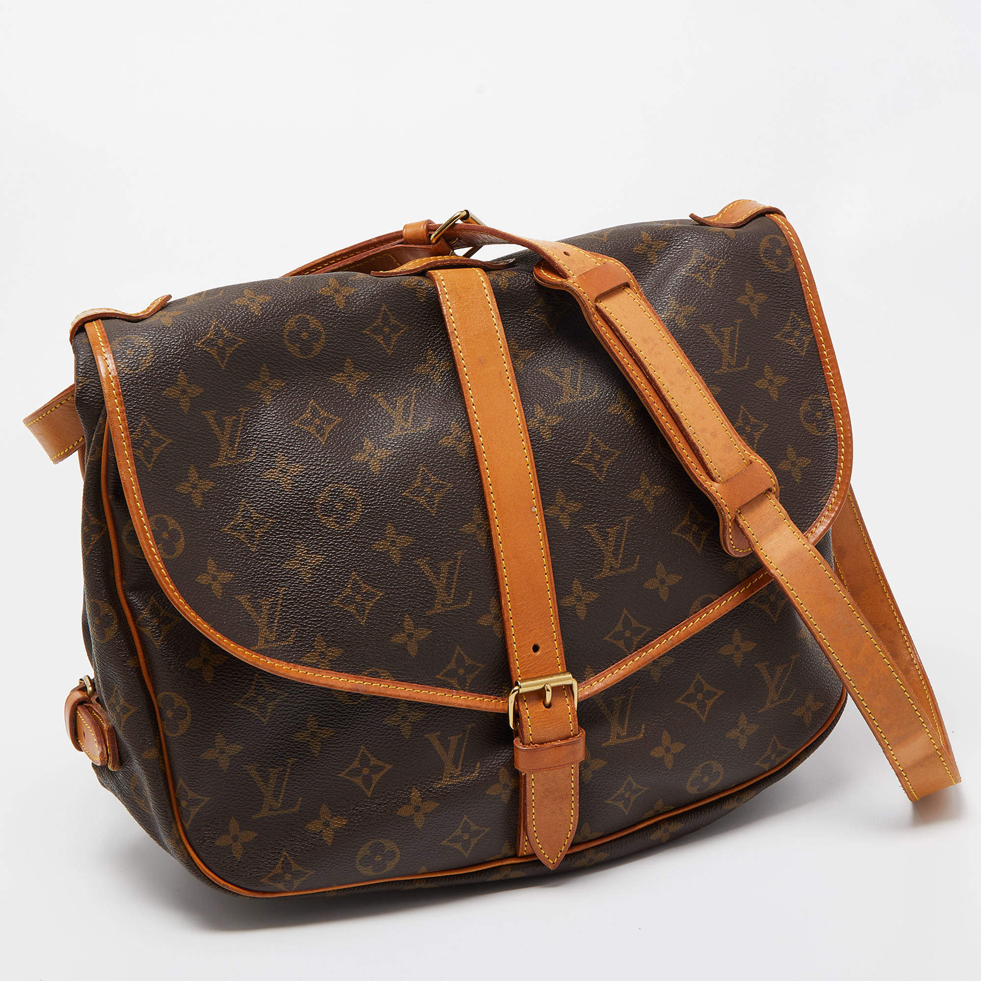 Louis Vuitton Monogram Saumur 35 Crossbody Messenger Bag 916lv100