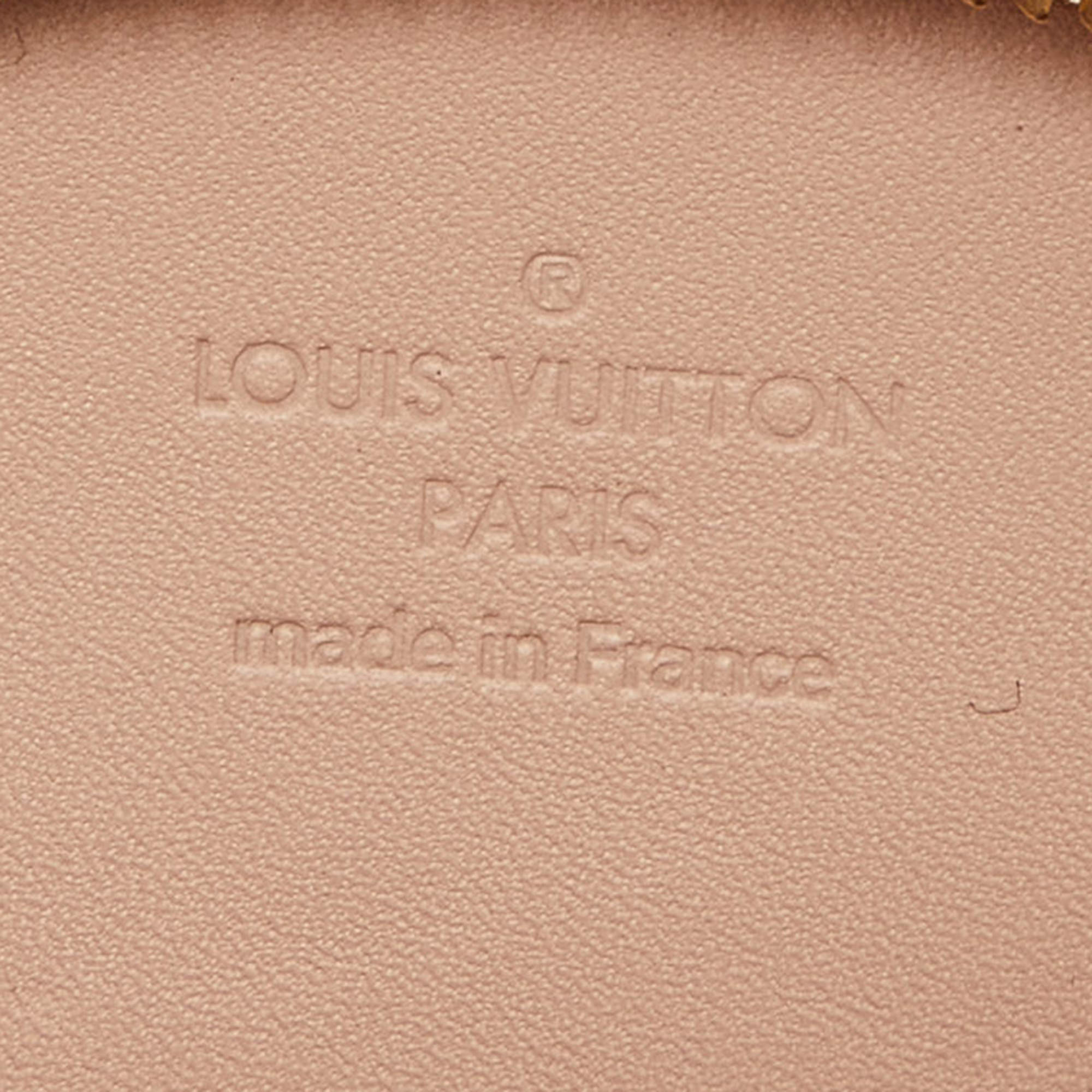 Louis Vuitton Rose Florentine Monogram Vernis Round Coin Purse Louis Vuitton
