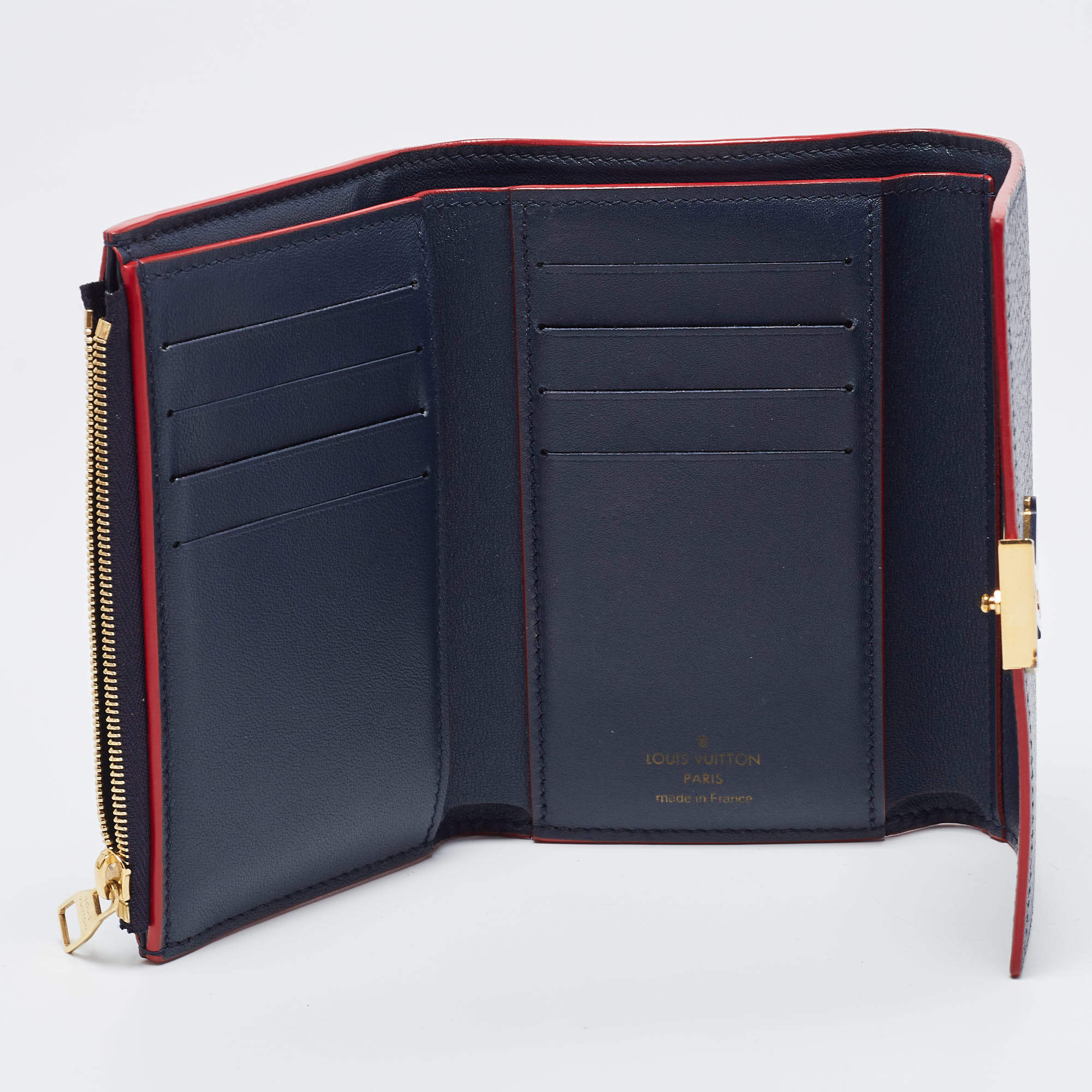 Louis Vuitton Marine Rouge Taurillion Leather Capucines Compact Wallet  Louis Vuitton