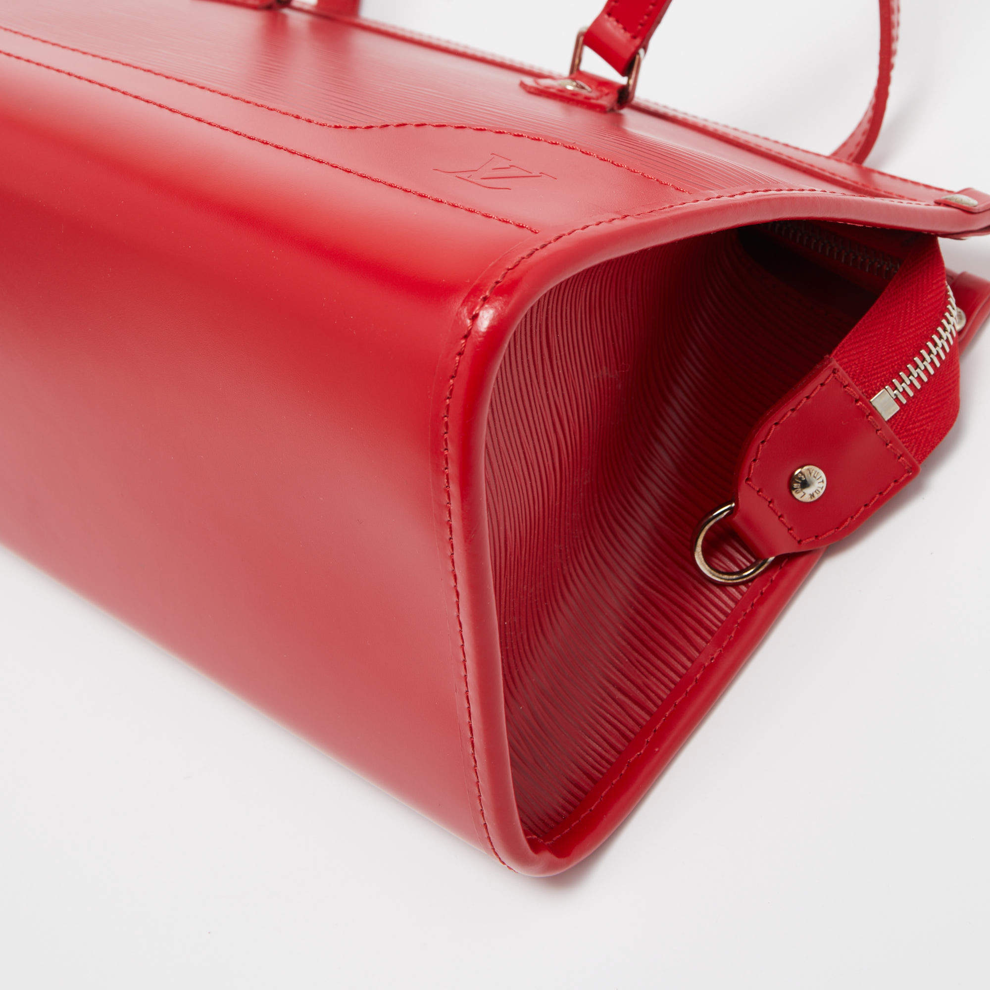 Louis Vuitton Red Epi Leather Riviera Tote Bag.  Luxury