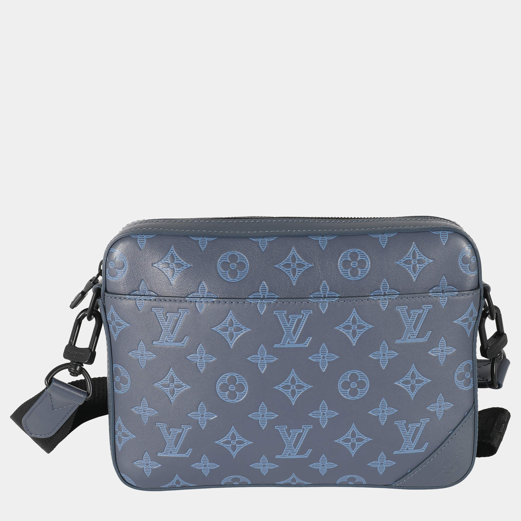 Louis Vuitton Blue Monogram Canvas Shadow Duo Messenger Bag Louis