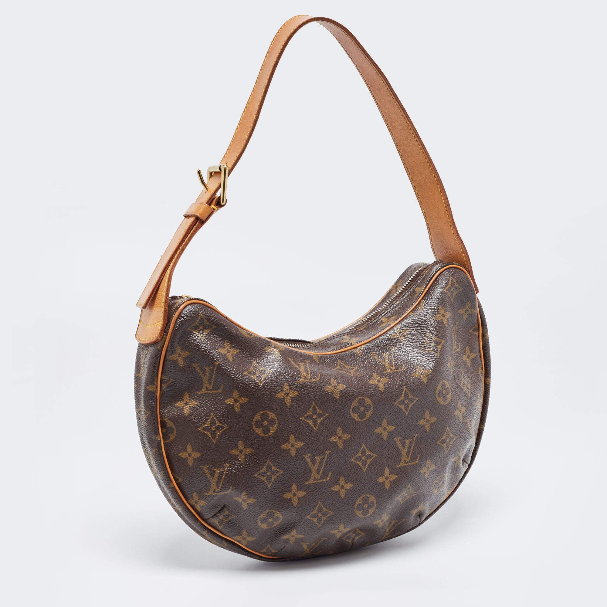 Louis Vuitton LOUIS VUITTON Croissant GM Monogram Shoulder Bag Brown Ladies