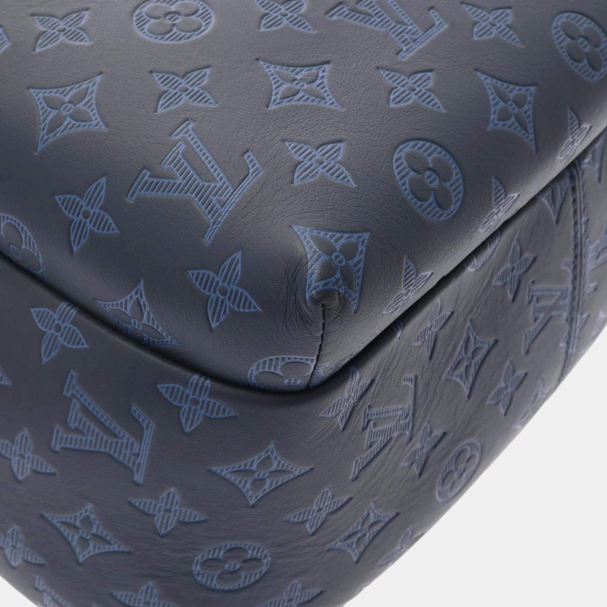 Louis Vuitton Black/Blue Monogram Leather Shadow Splinter Backpack