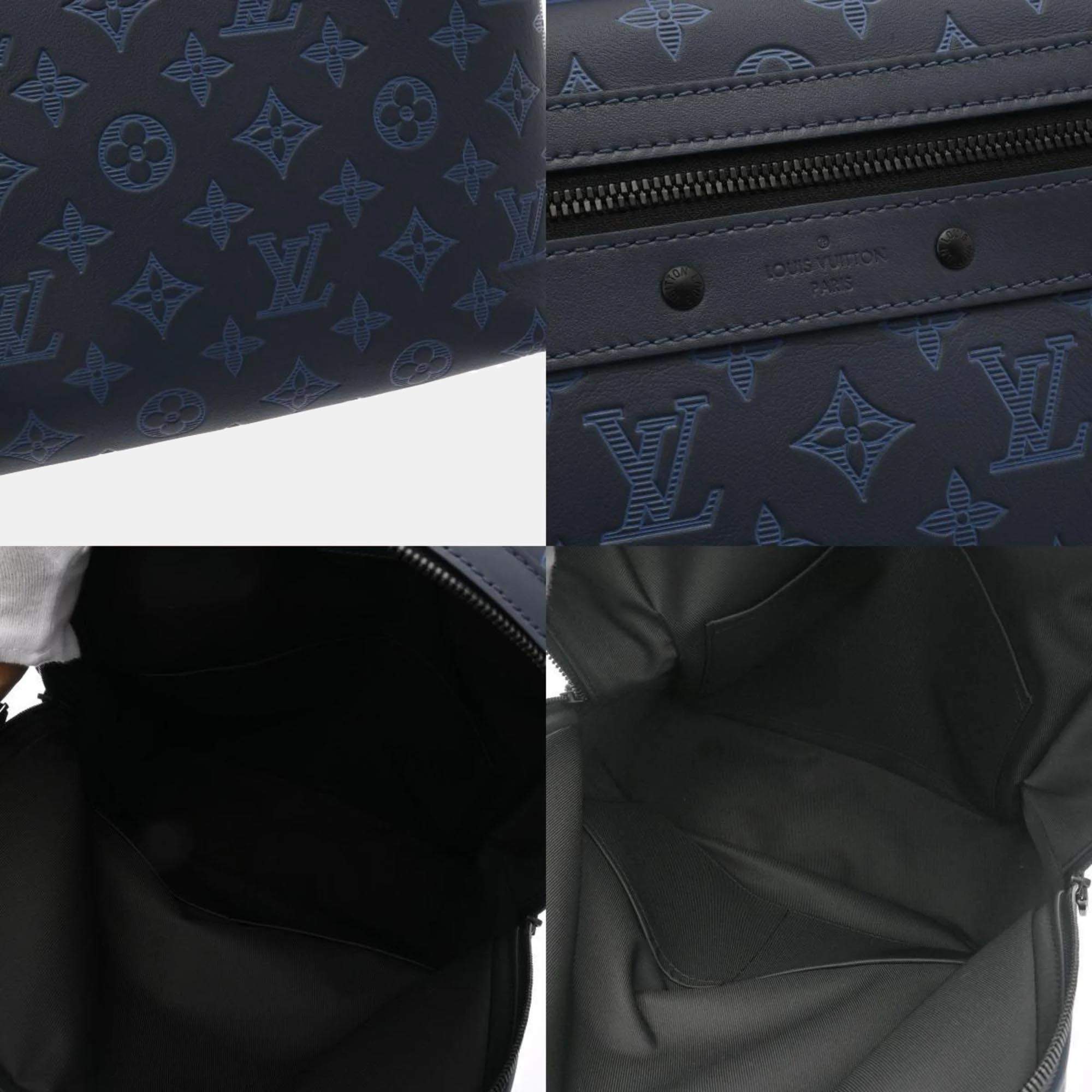 LOUIS VUITTON Louis Vuitton Monogram Shadow Splinter Backpack Blue