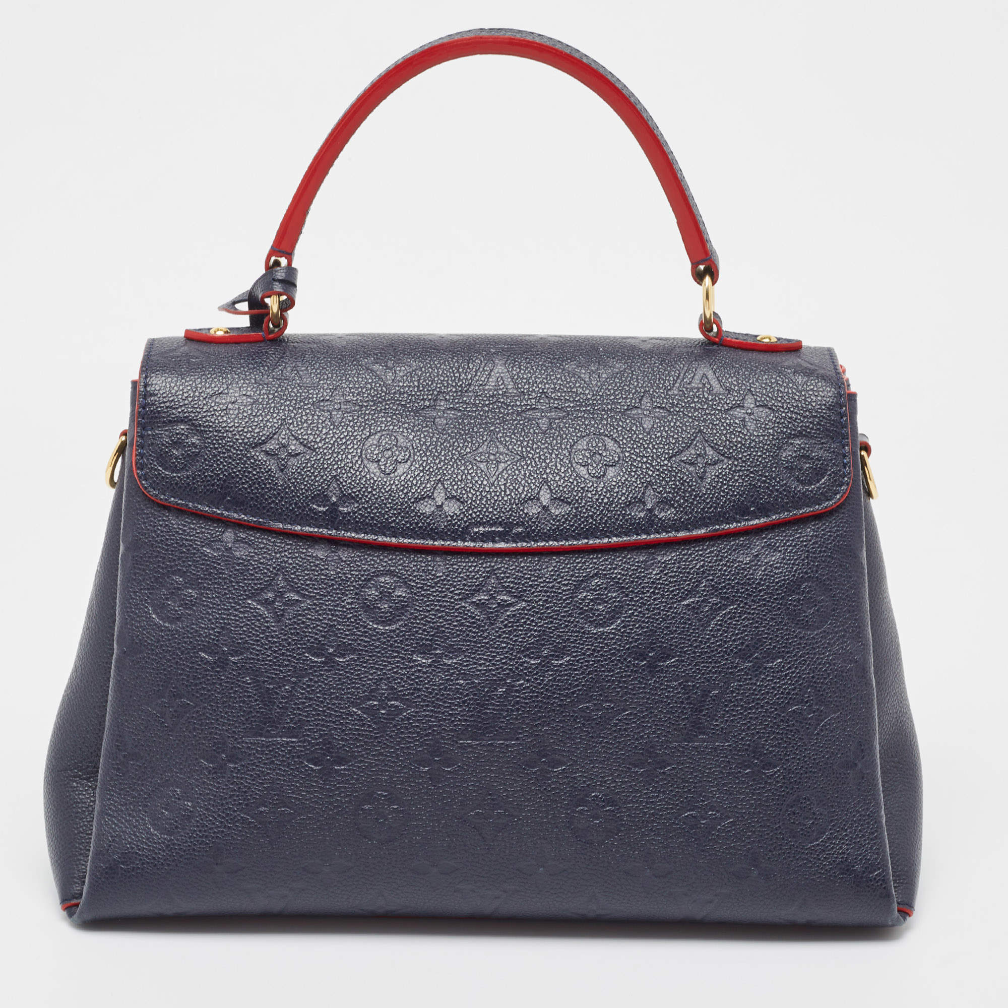 Louis Vuitton Georges Handbag Monogram Empreinte Leather MM Blue