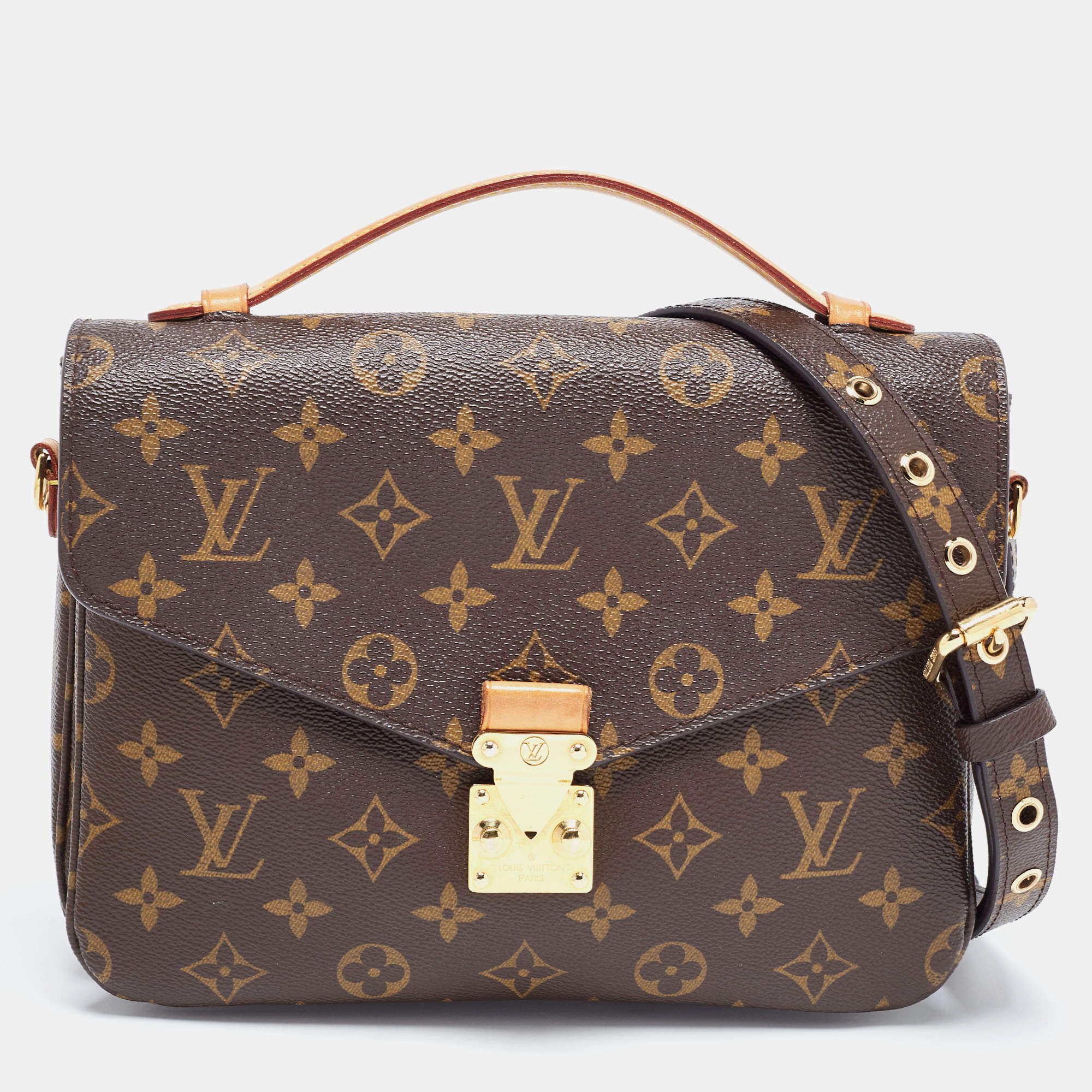 Pre Owned Louis Vuitton Monogram Canvas Pochette Metis Bag