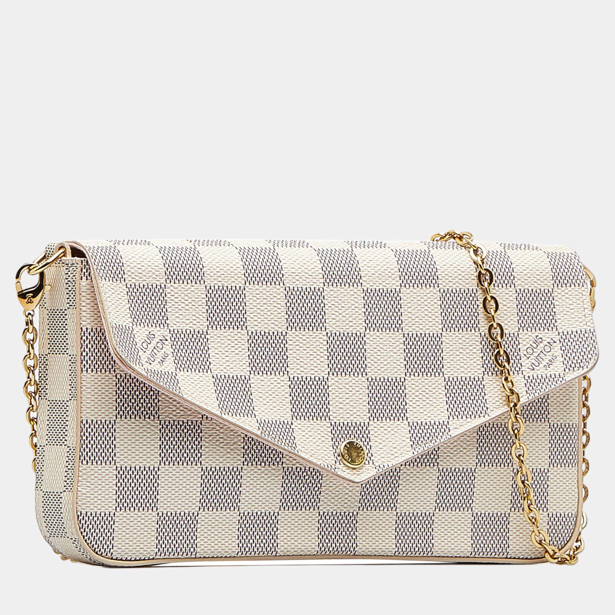 Louis Vuitton Blue/White Damier Azur Pochette Felicie Louis Vuitton