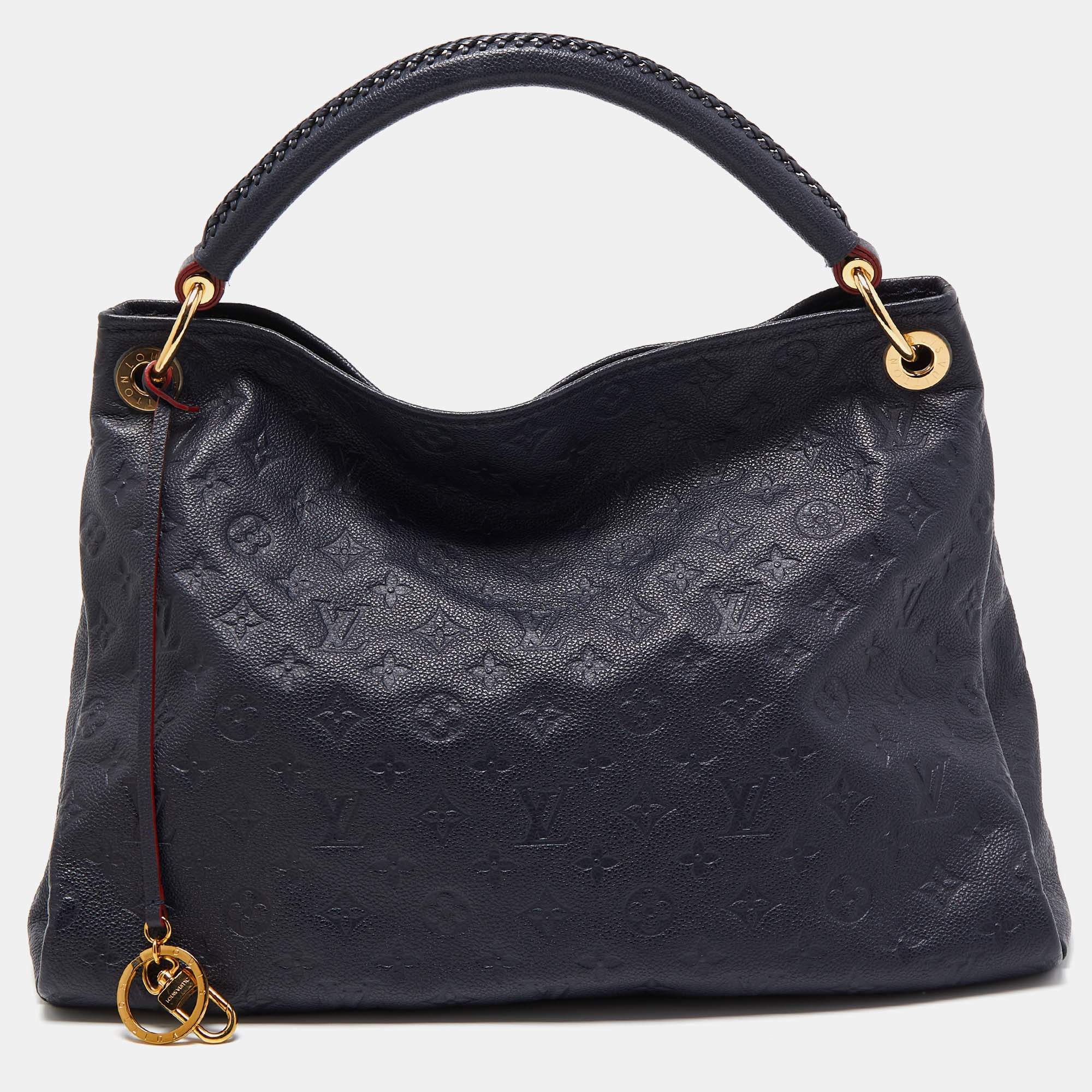 Pre Owned Louis Vuitton Dark Blue Monogram Empreinte Leather Artsy MM Bag
