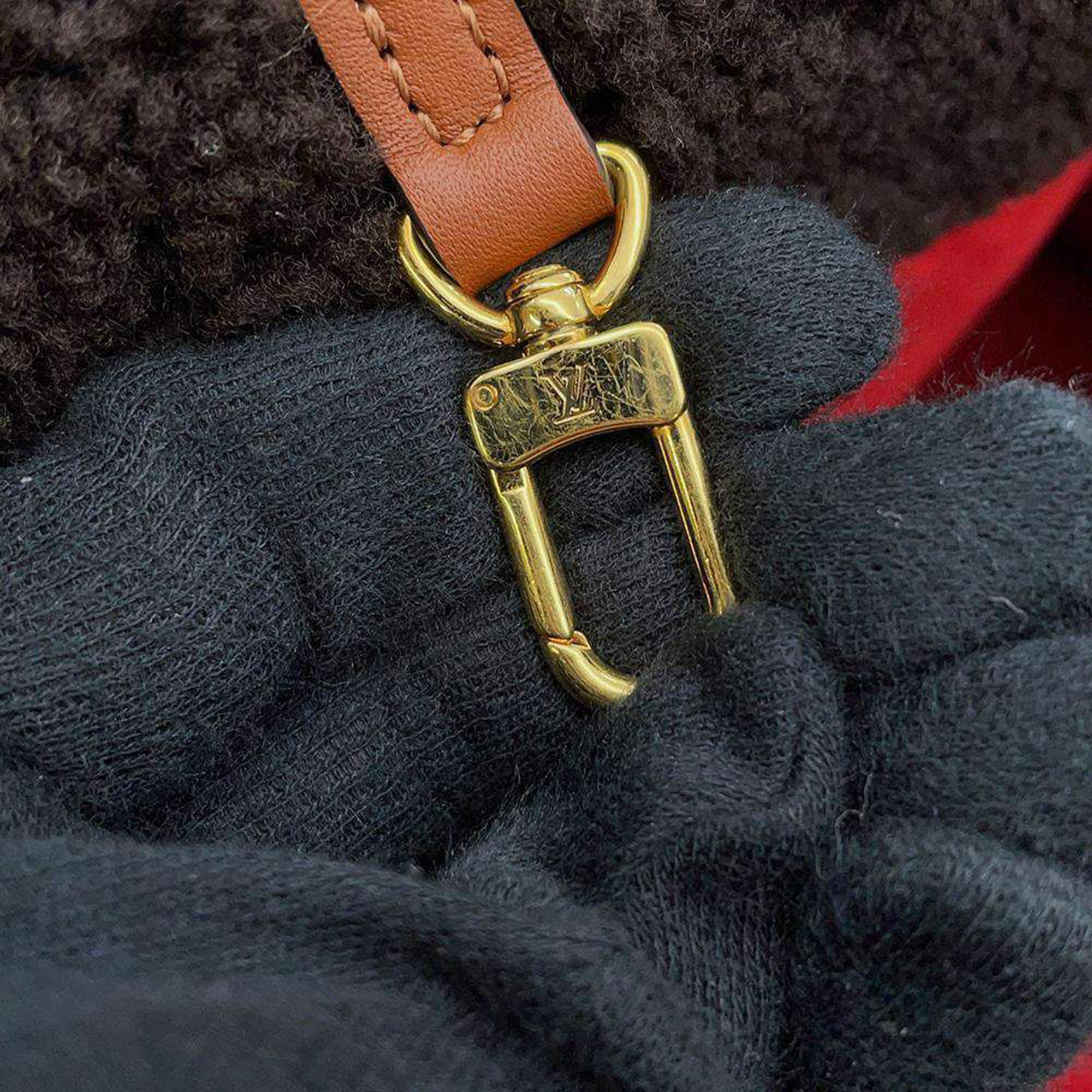 Louis Vuitton Teddy Onthego Brown Monogram Giant Shearling