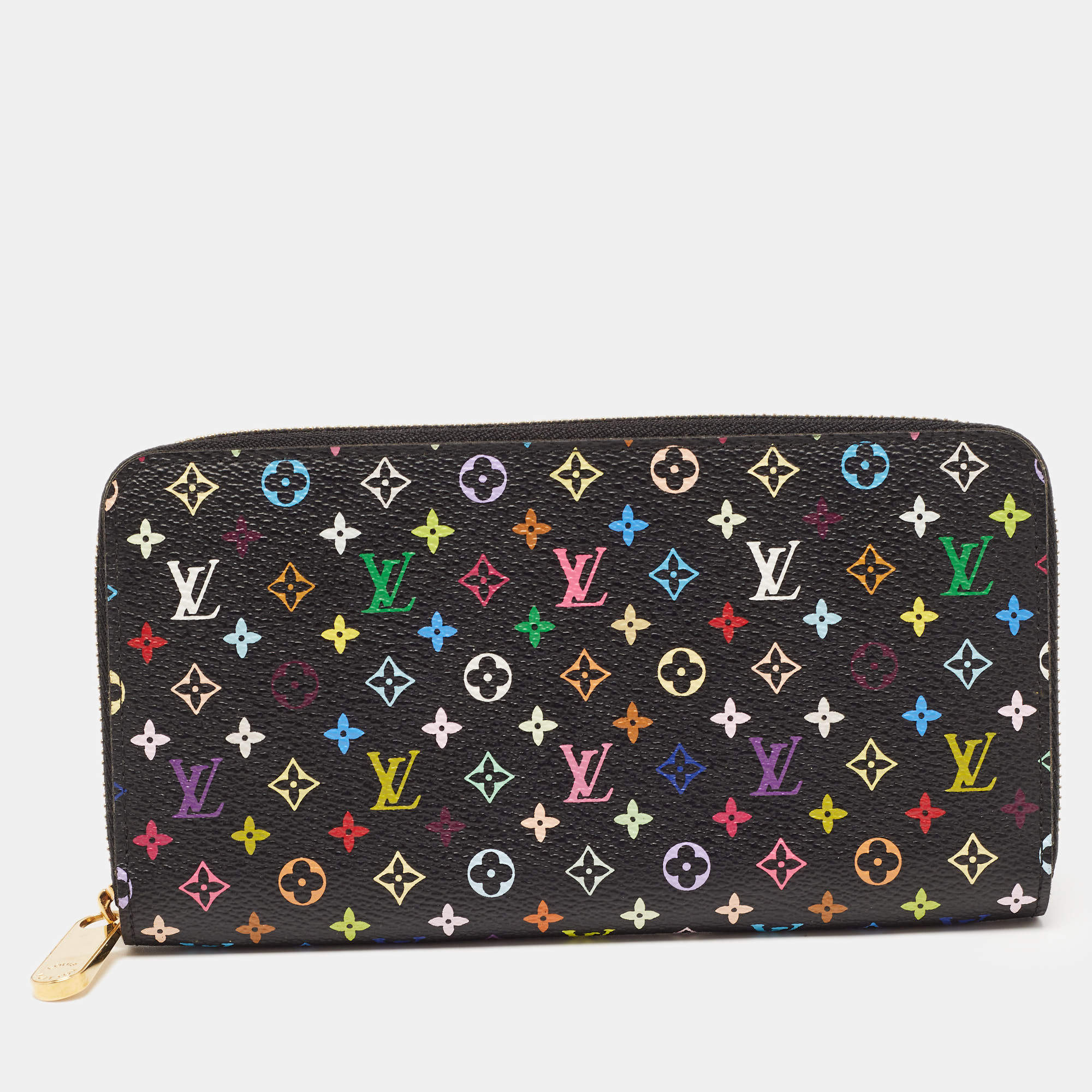 Louis Vuitton Black Monogram Multicolore Canvas Zippy Wallet