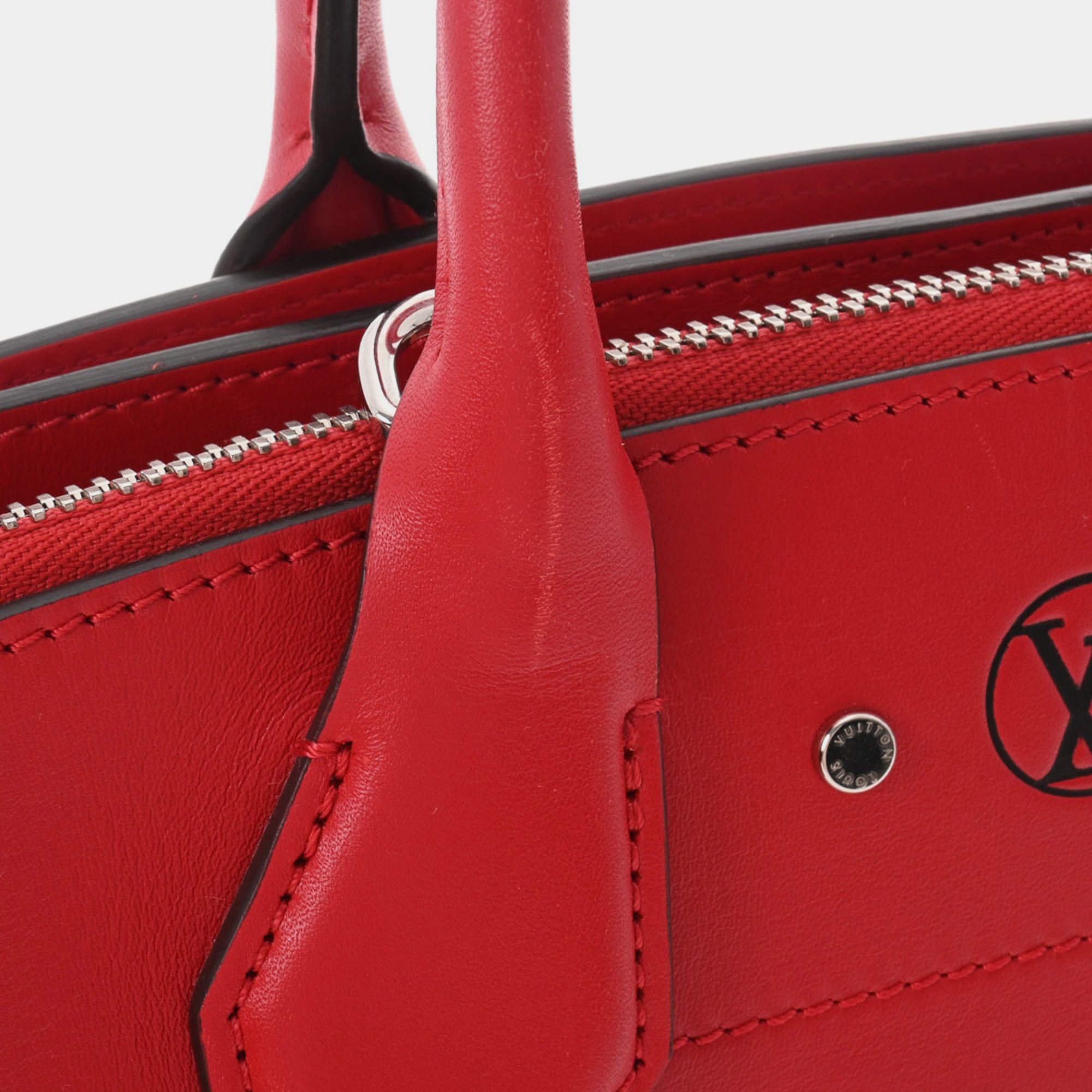 Louis Vuitton Red Leather City Steamer PM Bag