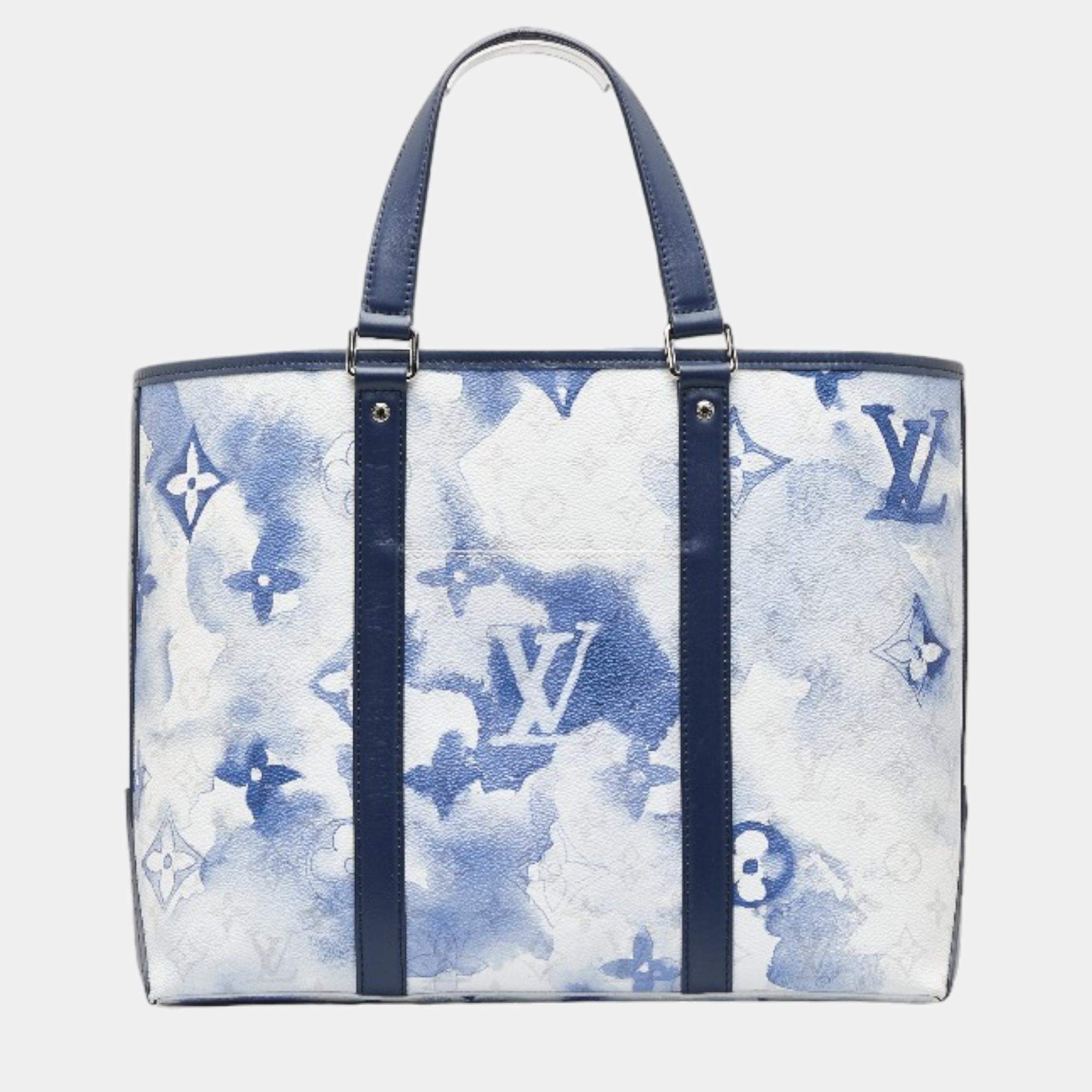 LOUIS VUITTON Artsy MM Monogram Empreinte Infini Blue Tote Hand