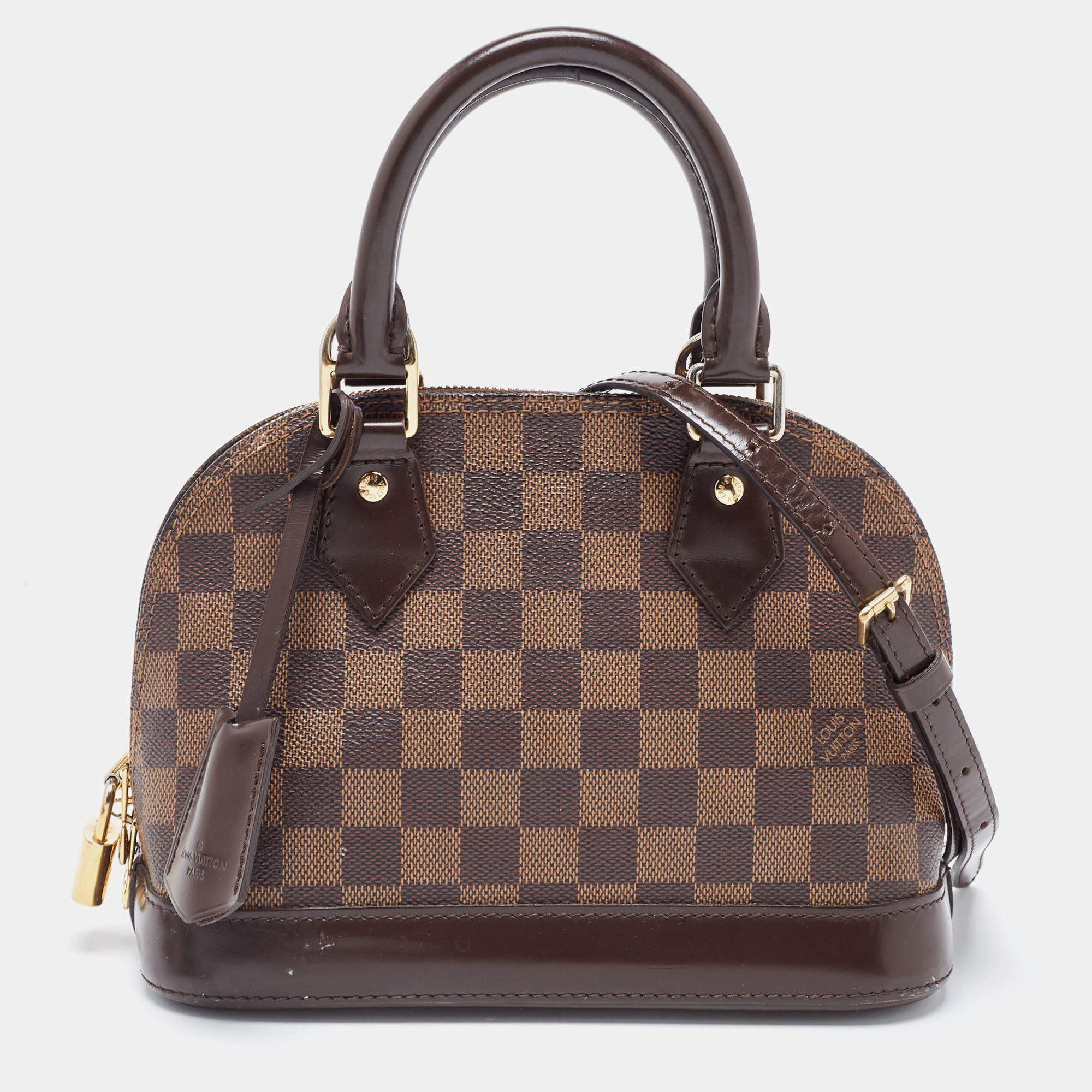 Pre Owned Louis Vuitton Damier Ebene Canvas Alma BB Bag