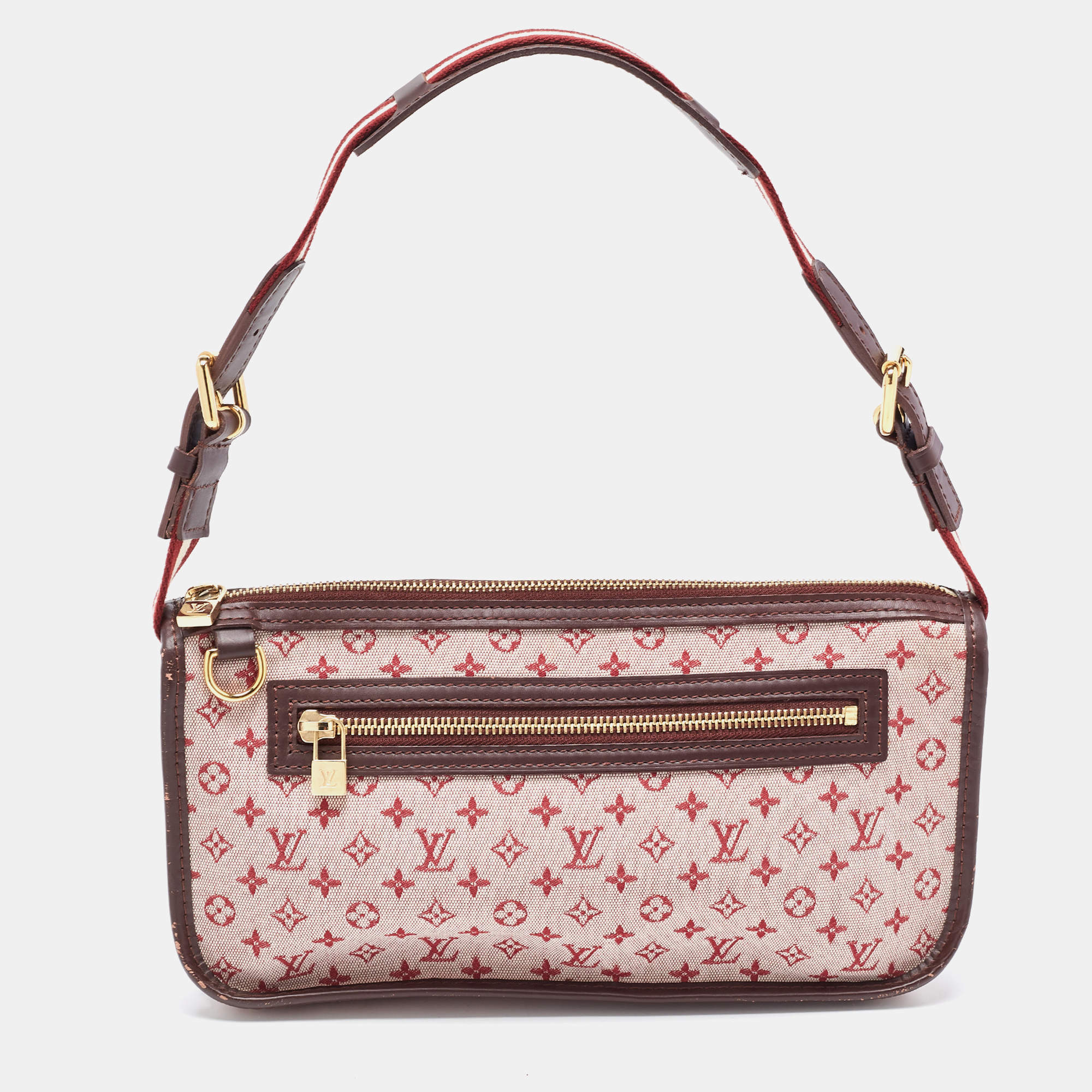 Pre Owned Louis Vuitton Cerise Mini Lin Monogram Kathleen Pochette Bag