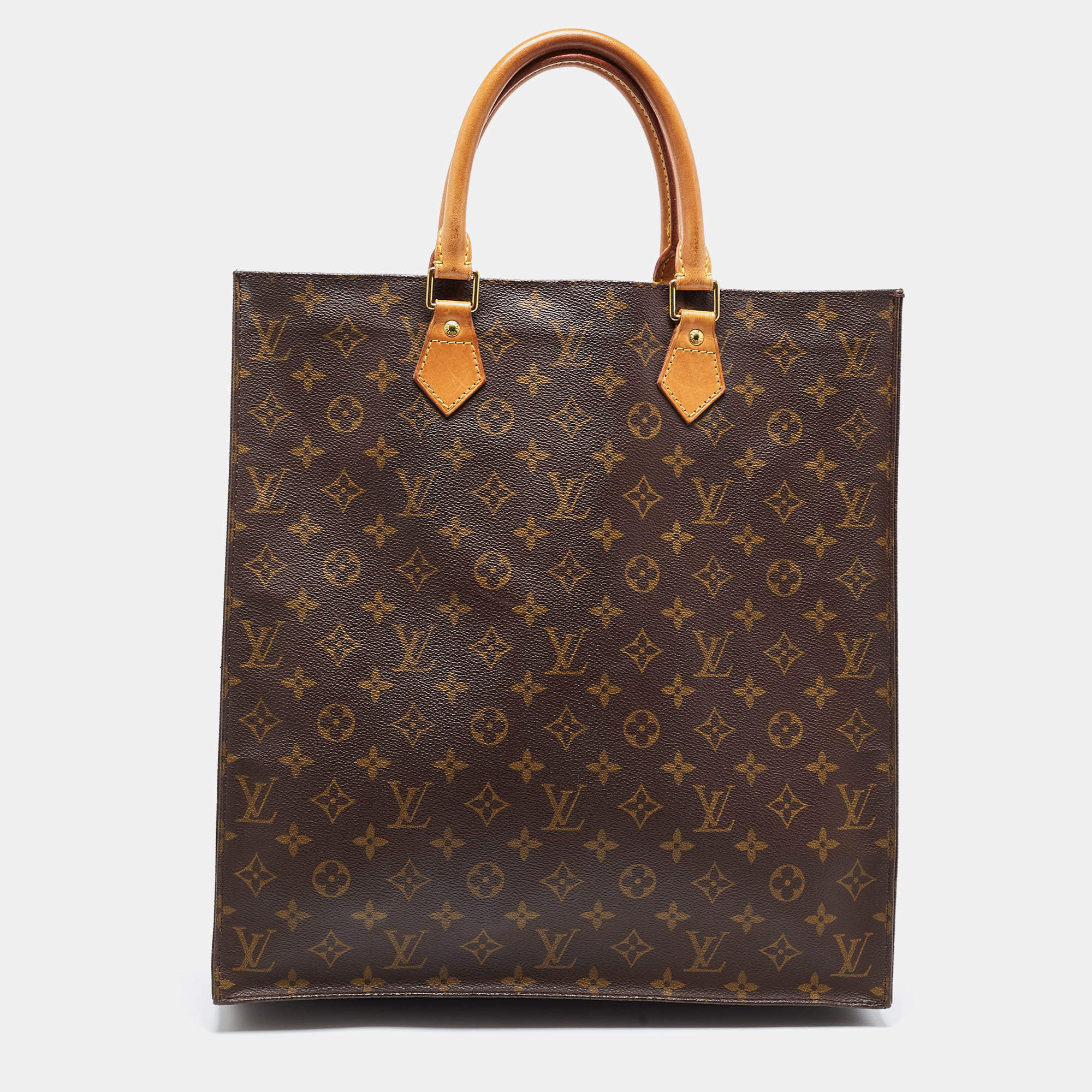 Pre Owned Louis Vuitton Monogram Canvas Sac Plat Tote