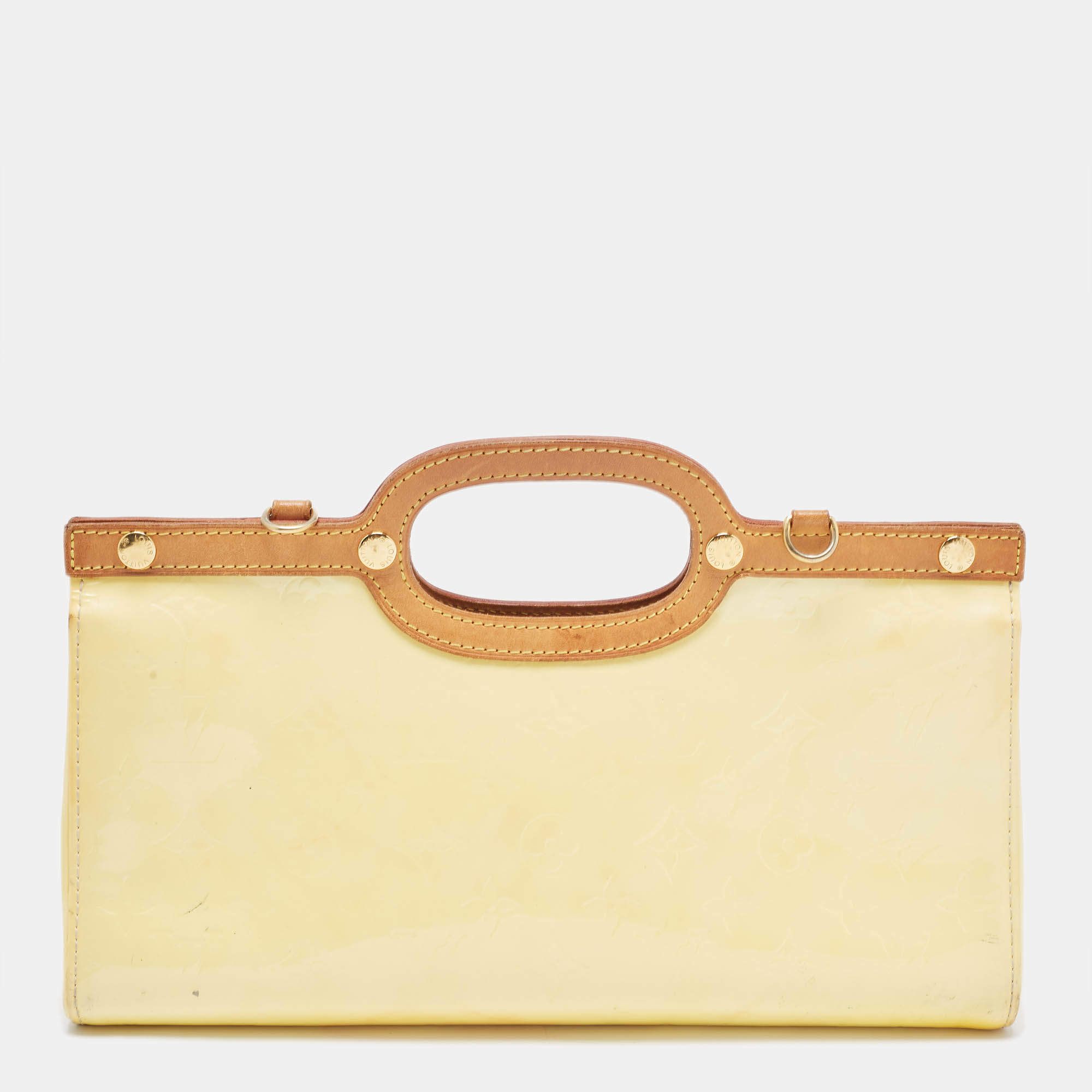 Pre Owned Louis Vuitton Vert Impression Monogram Vernis Roxbury Drive Bag