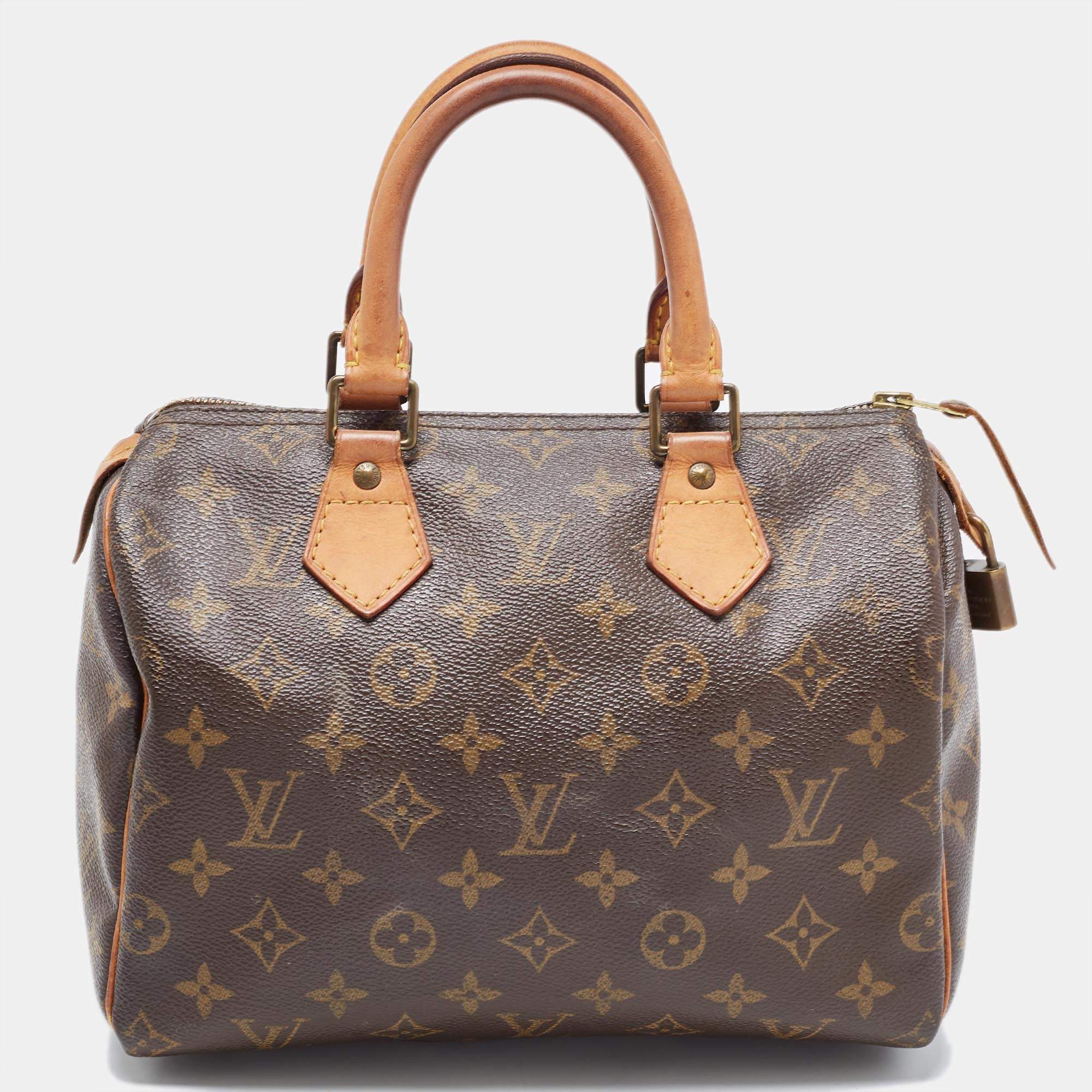 Louis Vuitton Brown Monogram Canvas Speedy 25 Handbag