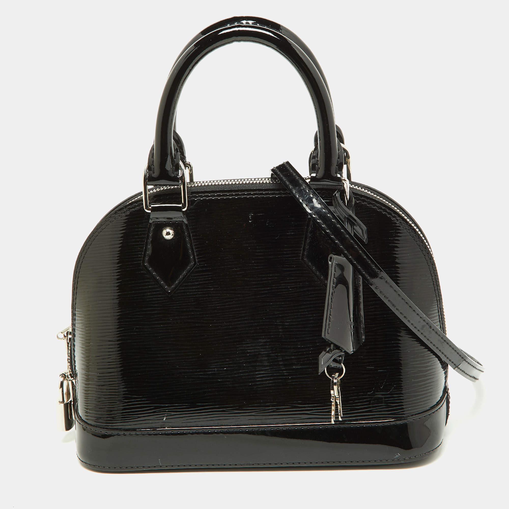 Pre Owned Louis Vuitton Black Electric Epi Leather Alma BB Bag