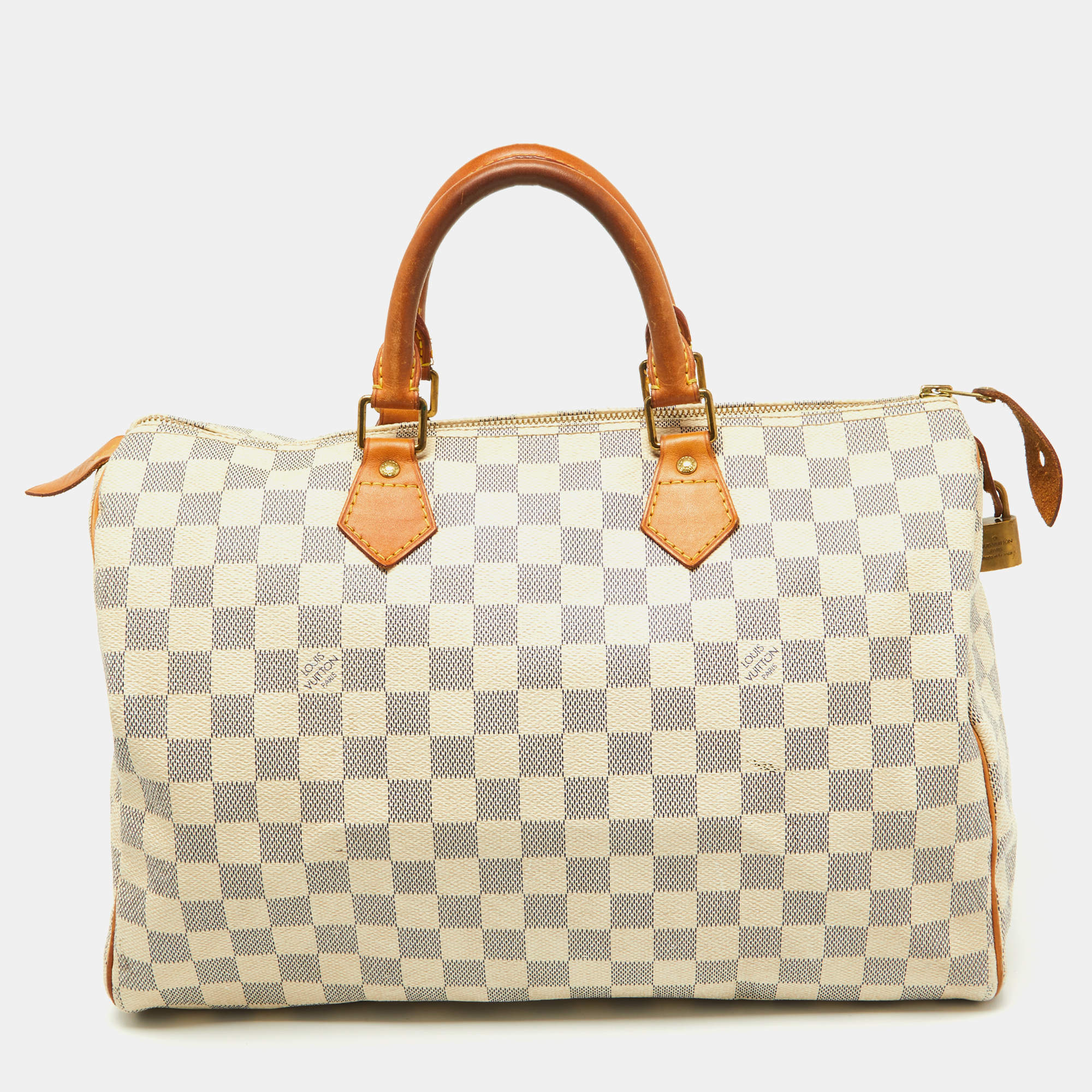 مملوكة مسبقًا Louis Vuitton Damier Azur Canvas Speedy 35 Bag