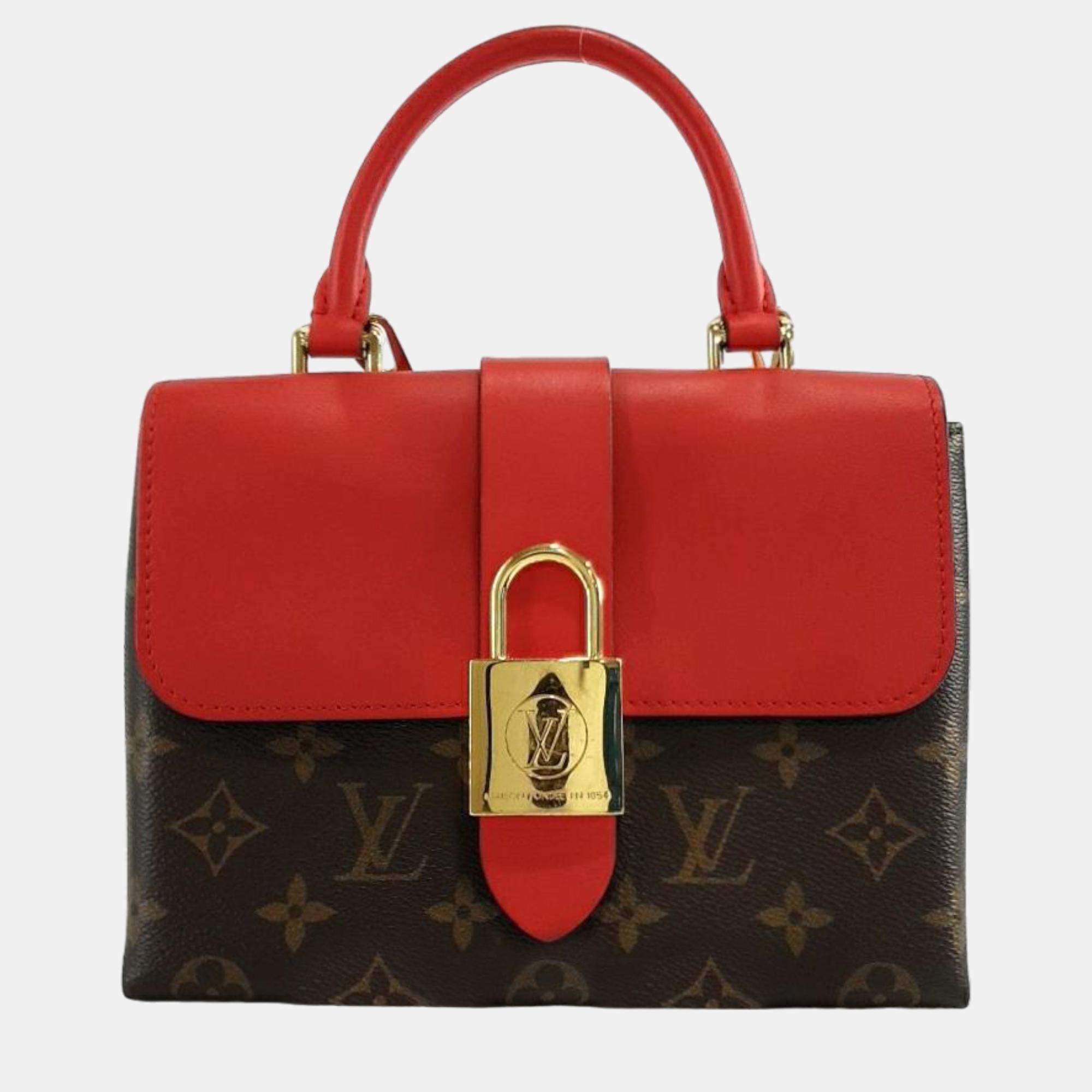 Women's Handbags Lv Locky Bag Louis Vuitton Red/Brown