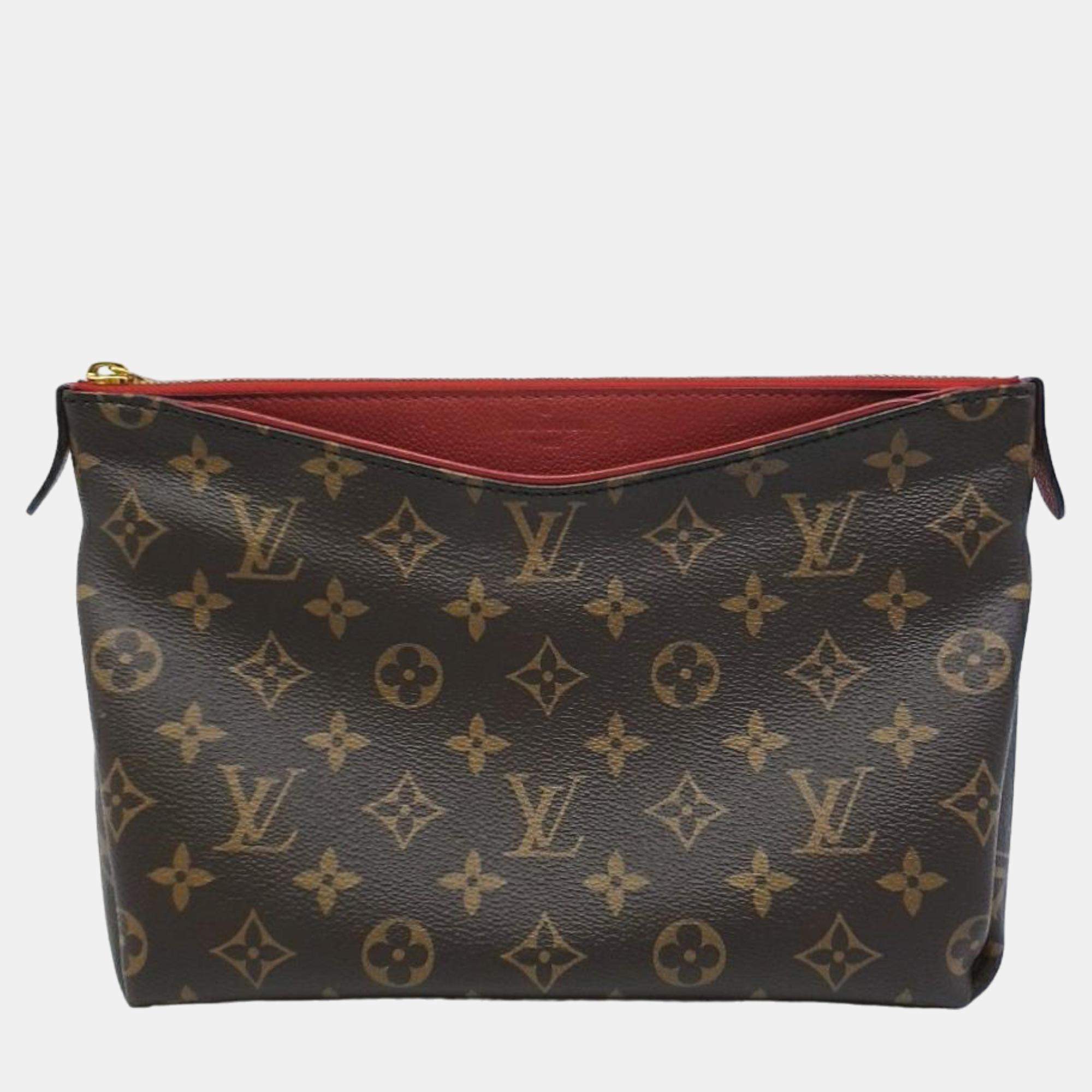 Pre Owned  Louis Vuitton Red Monogram Canvas Pallas Beauty Case