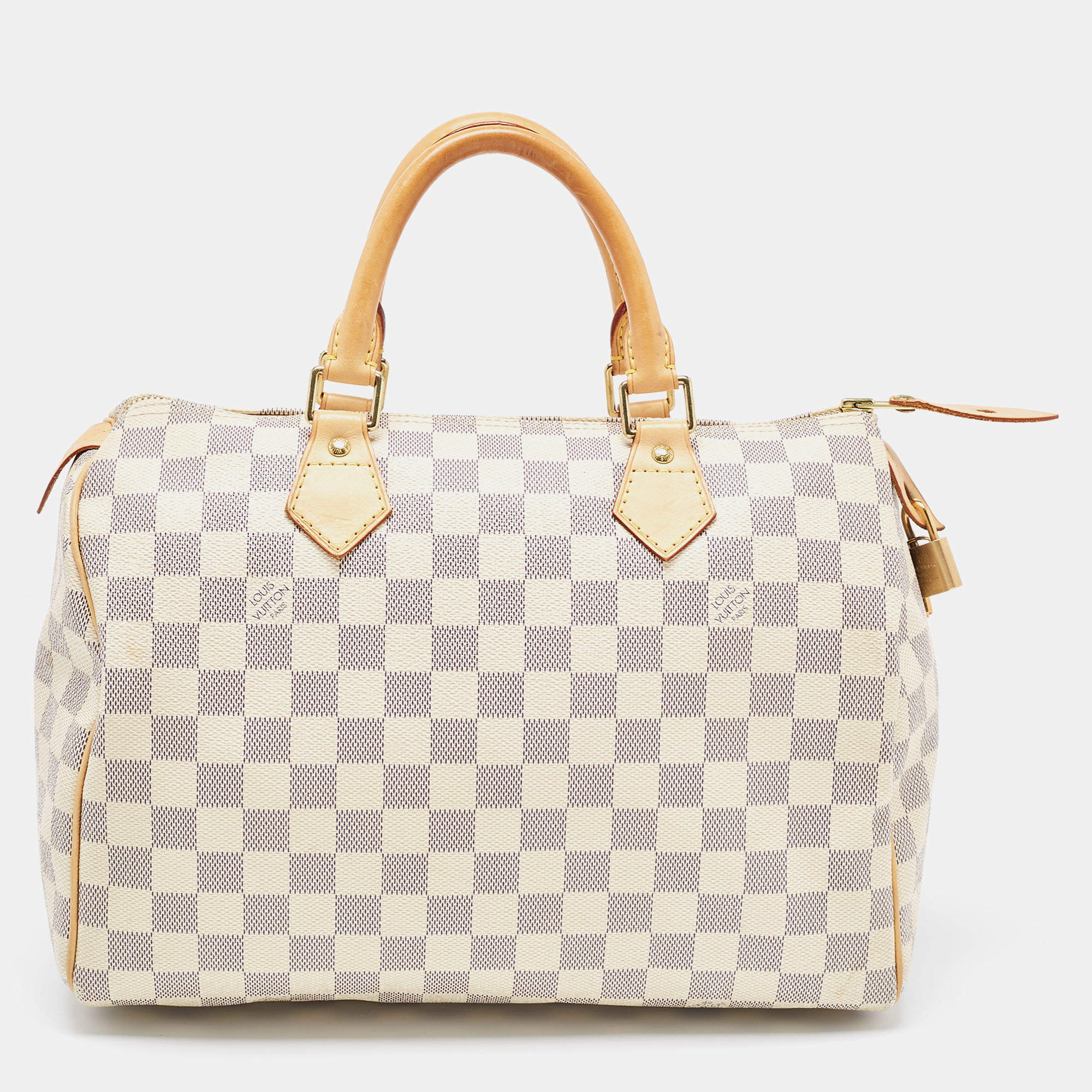 Pre Owned Louis Vuitton Damier Azur Canvas Speedy 30 Bag