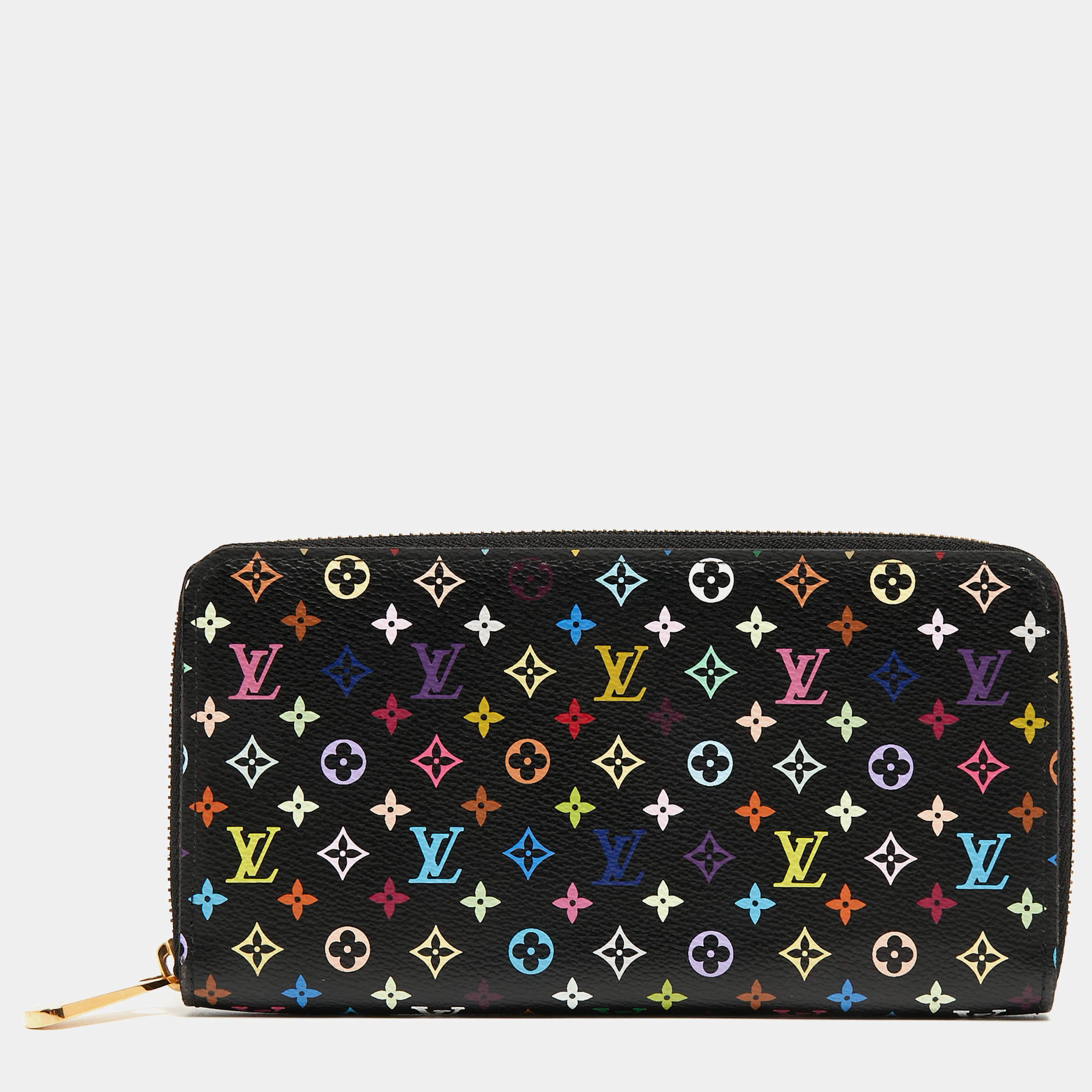 Louis Vuitton Black Monogram Multicolore Canvas Zippy Wallet
