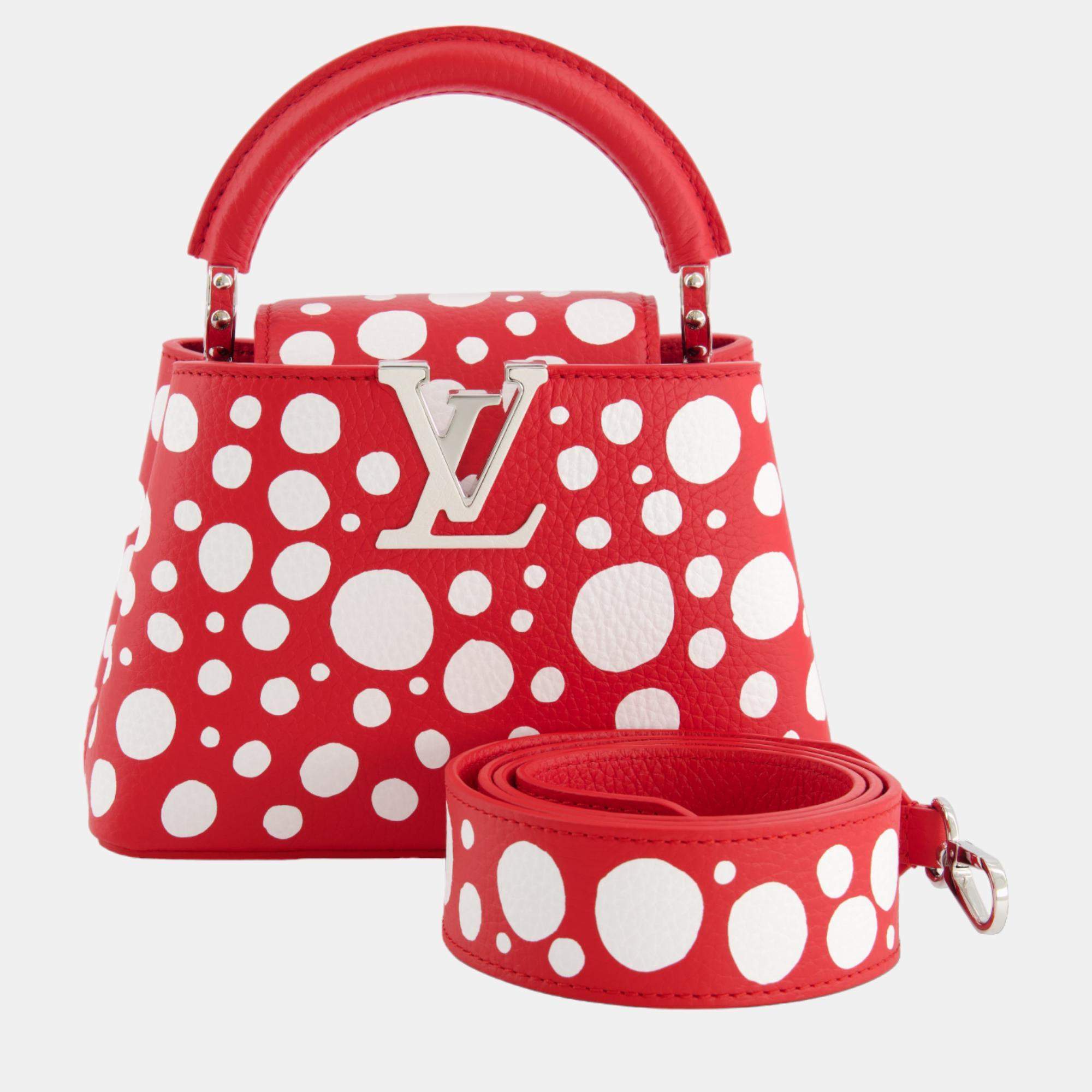 Red and white louis best sale vuitton bag