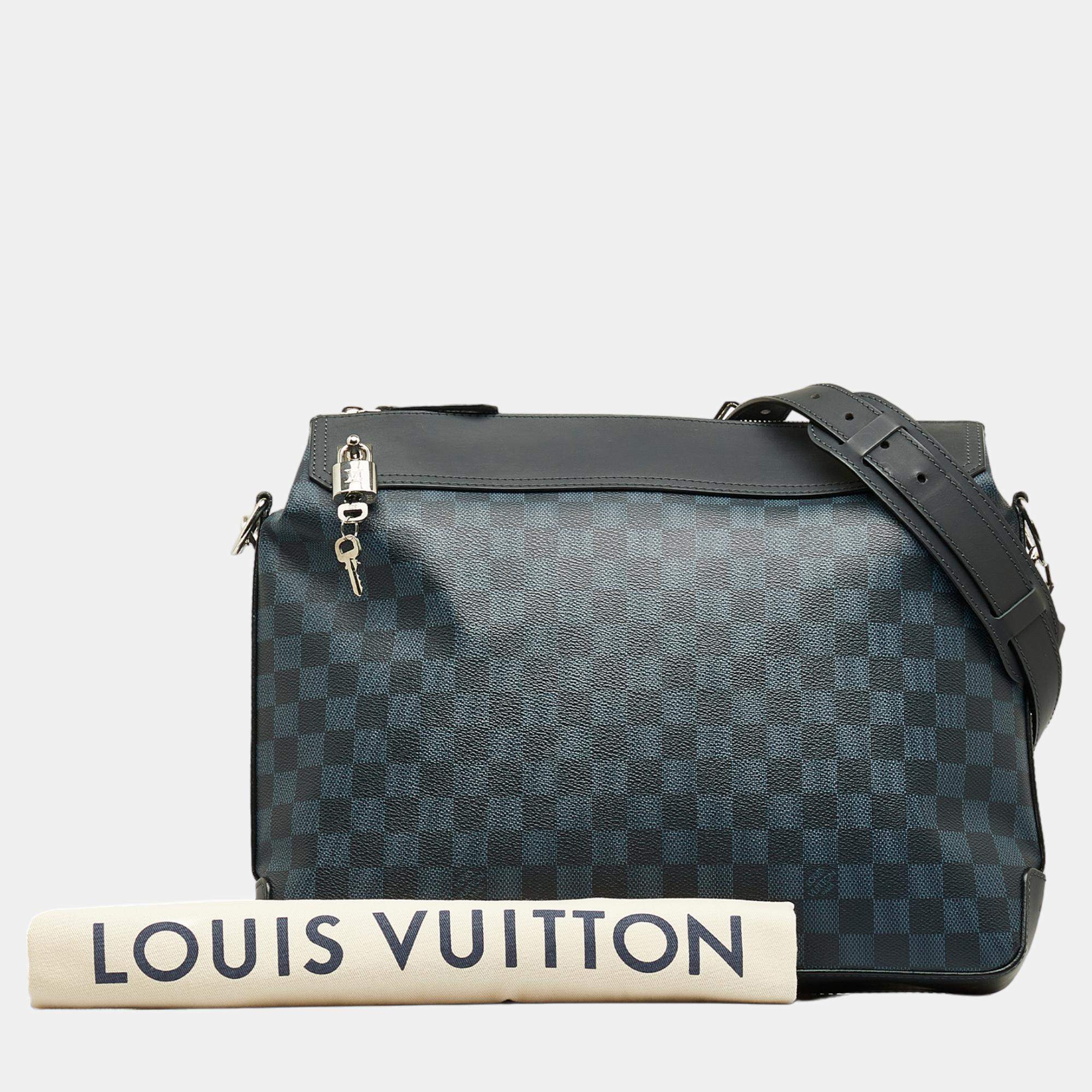 Louis Vuitton Navy Blue Damier Cobalt Greenwich Messenger Louis