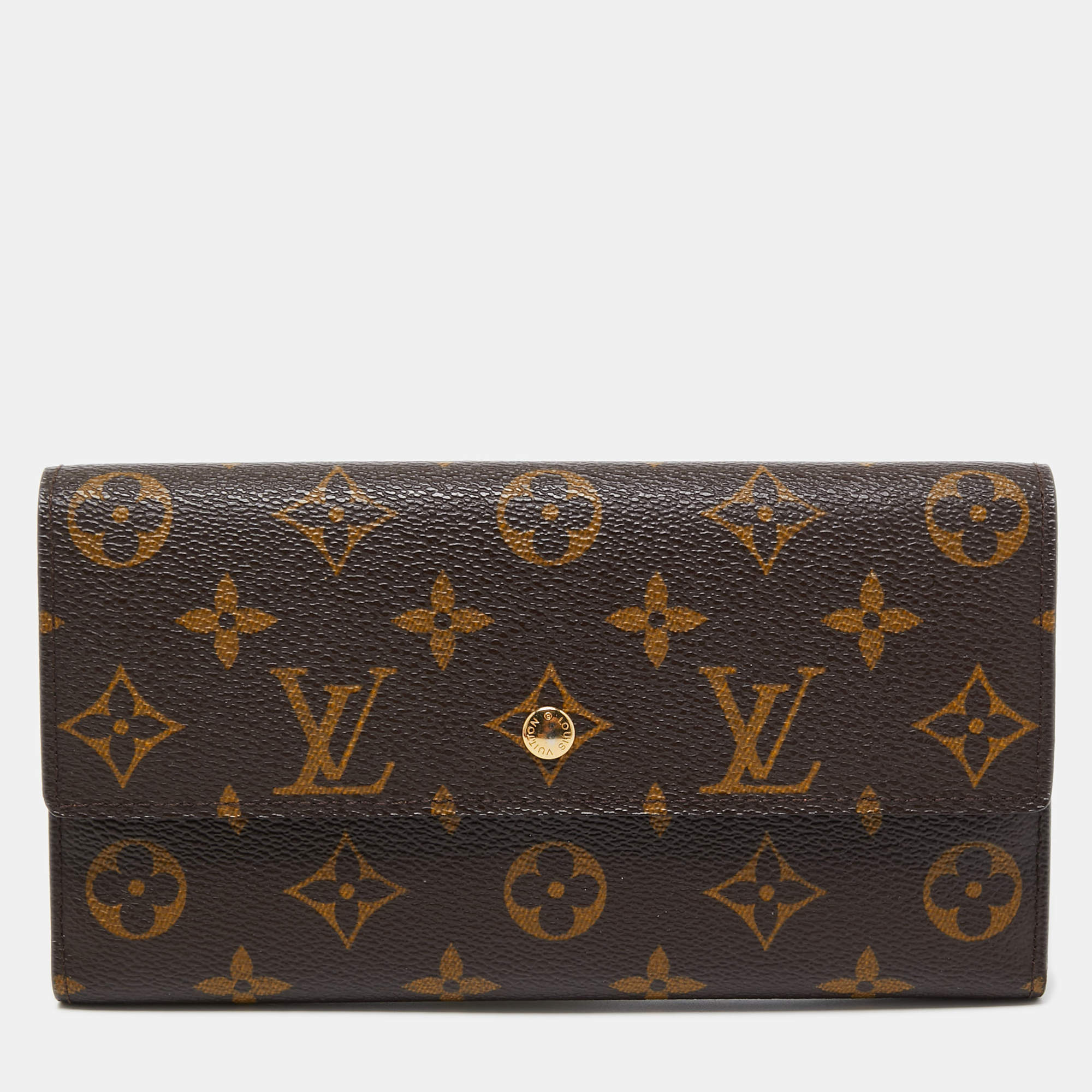Pre Owned Louis Vuitton Monogram Canvas Porte-Tresor International Wallet