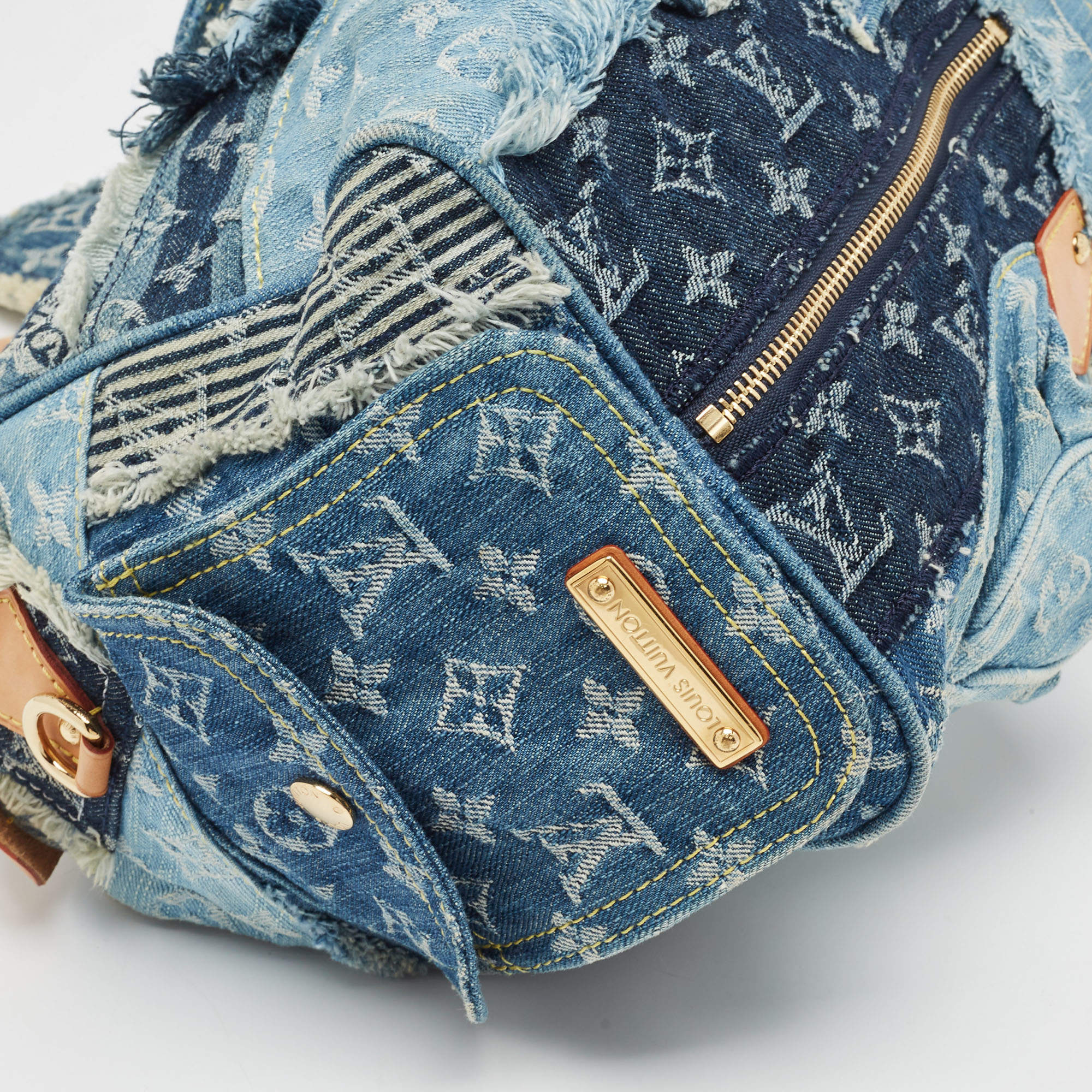 Pre-owned Louis Vuitton Limited Edition Blue Denim Patchwork Posty |  ModeSens | Louis vuitton limited edition, Blue denim patchwork, Patchwork  bags