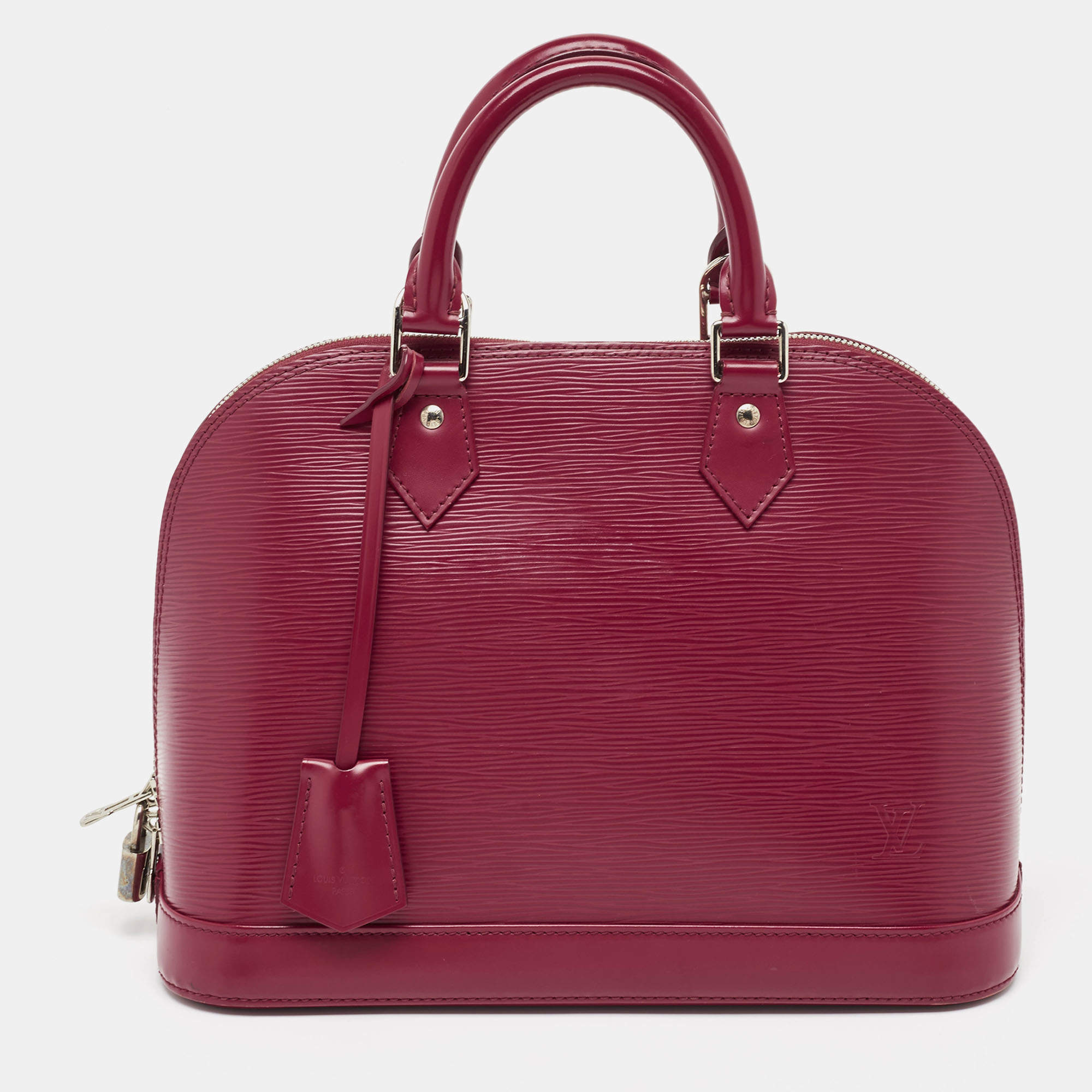 Pre Owned Louis Vuitton Fuchsia Epi Leather Alma PM Bag