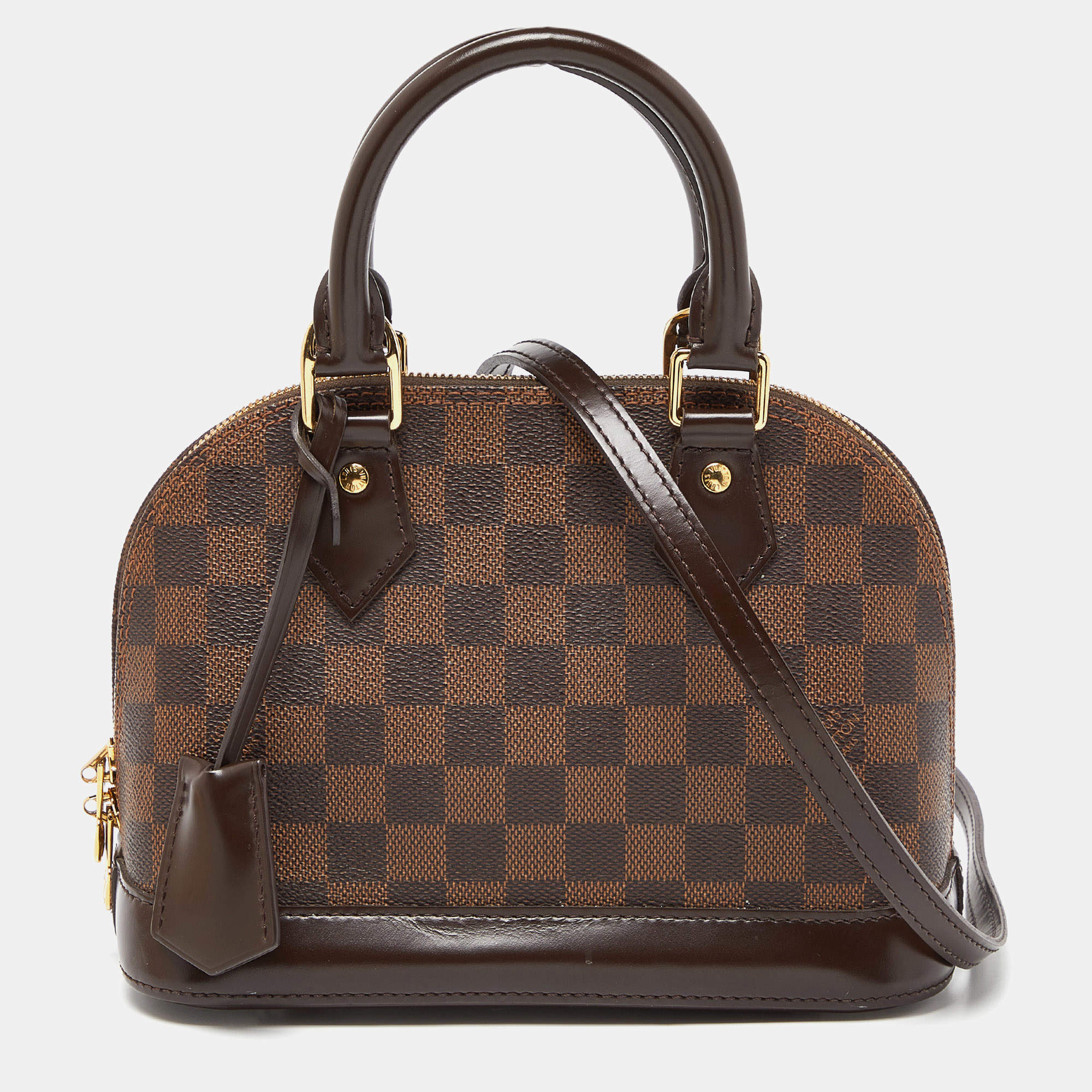 Pre Owned Louis Vuitton Damier Ebene Canvas Alma BB Bag