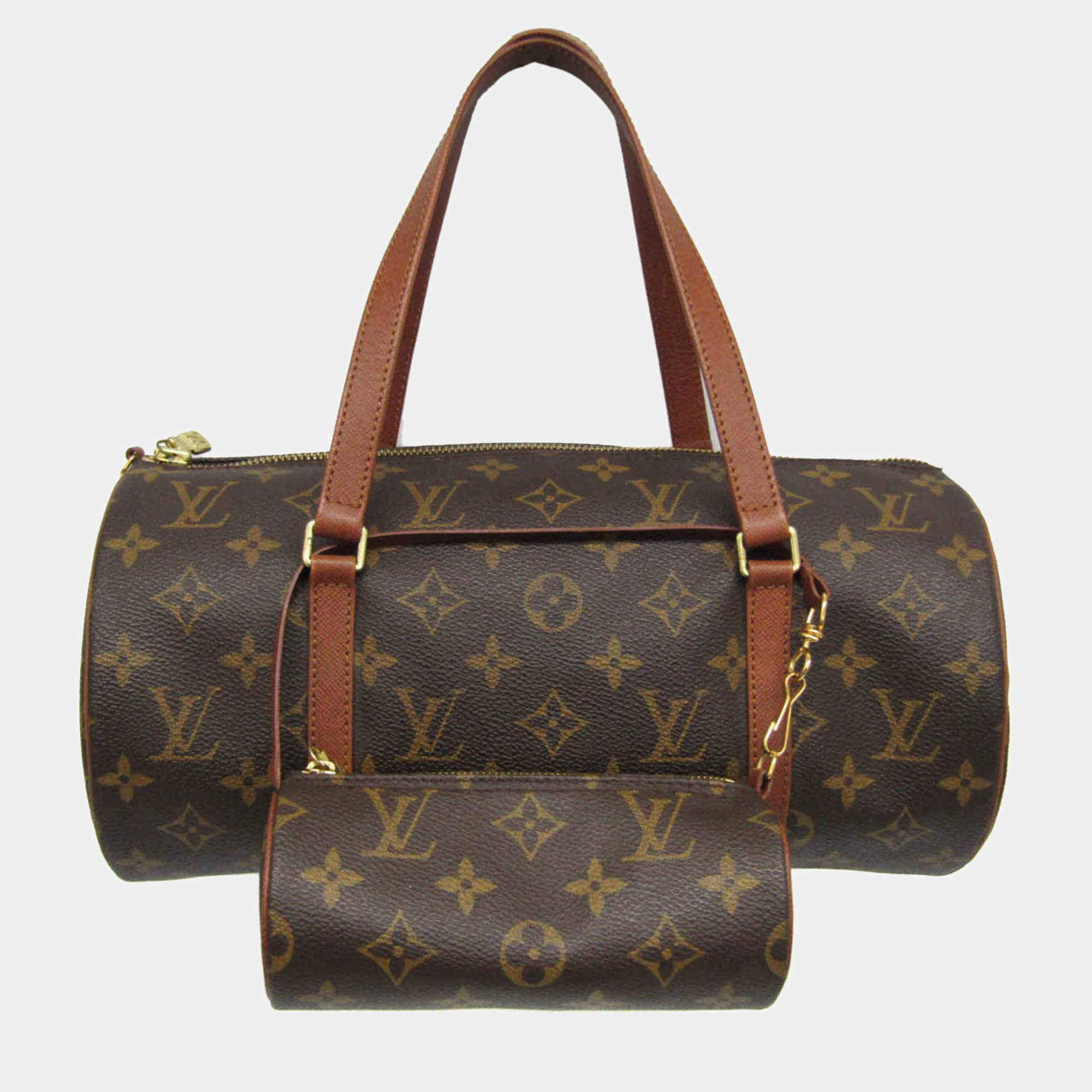 Pre Owned Louis Vuitton Brown Monogram Canvas Papillon 30 Satchel